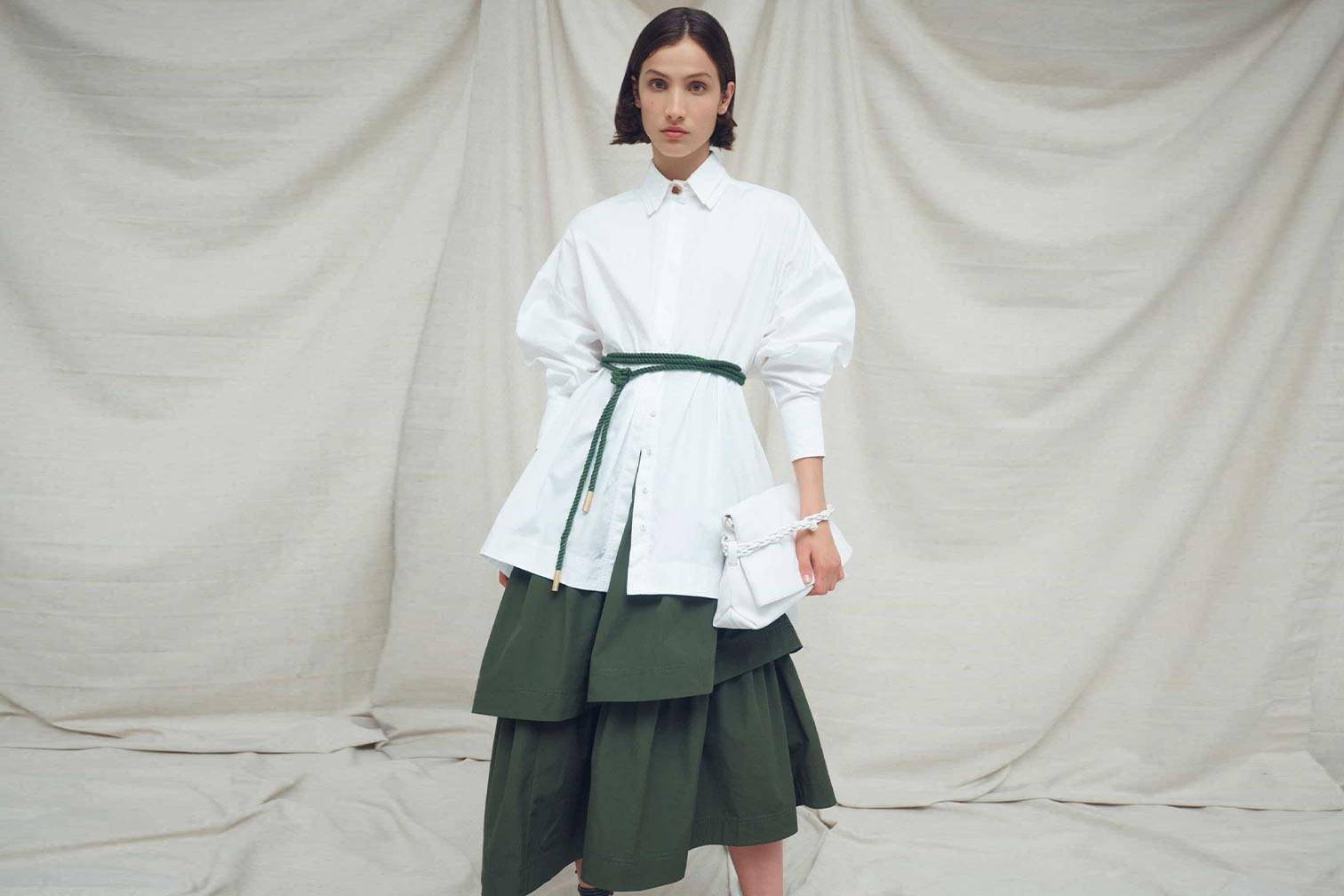 aje quietude long sleeve dress Aje. Quietude Smock Dress