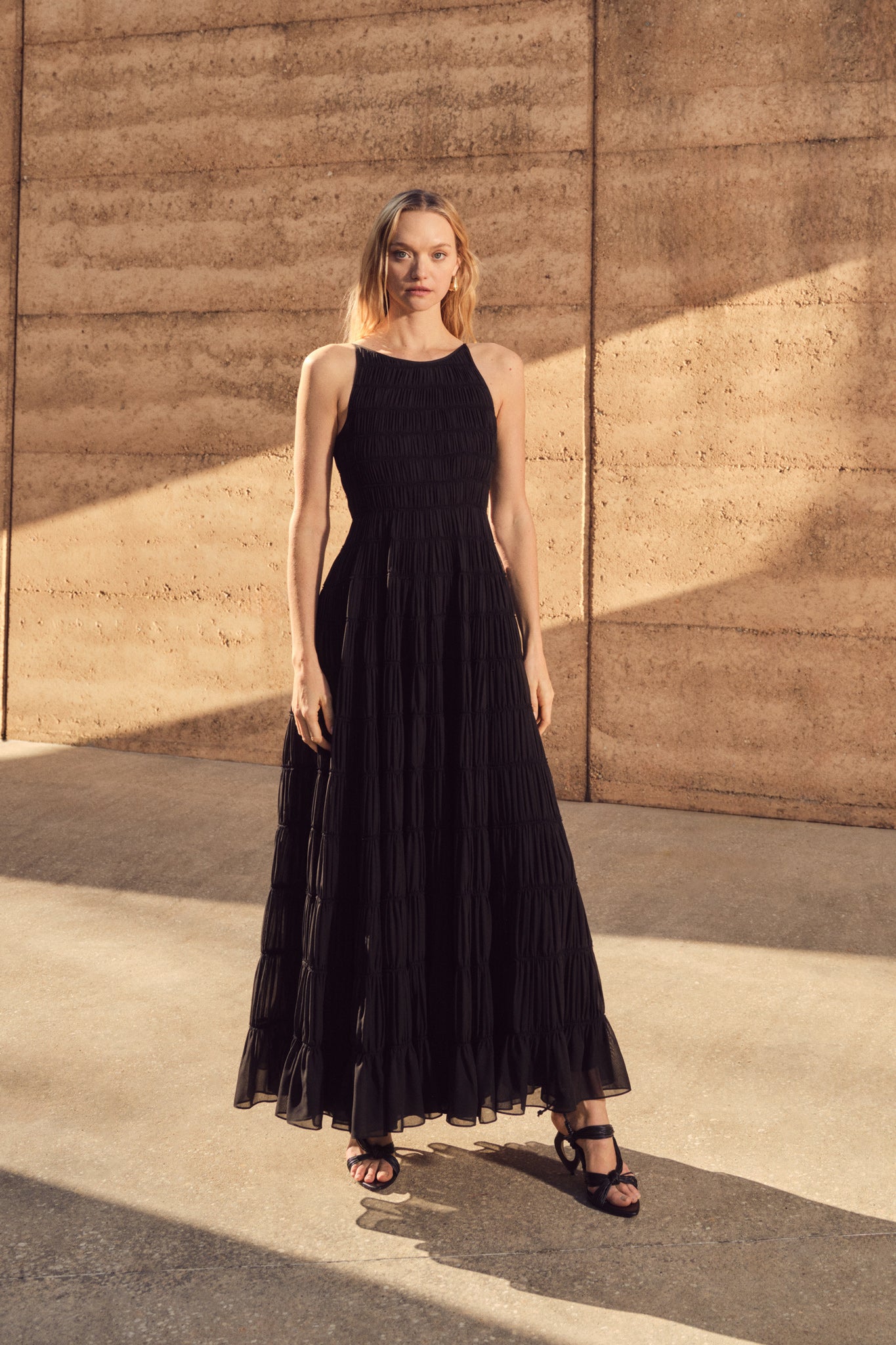 aje black maxi dress Pandorea Layered Maxi Dress-BLACK / 4 main image 0