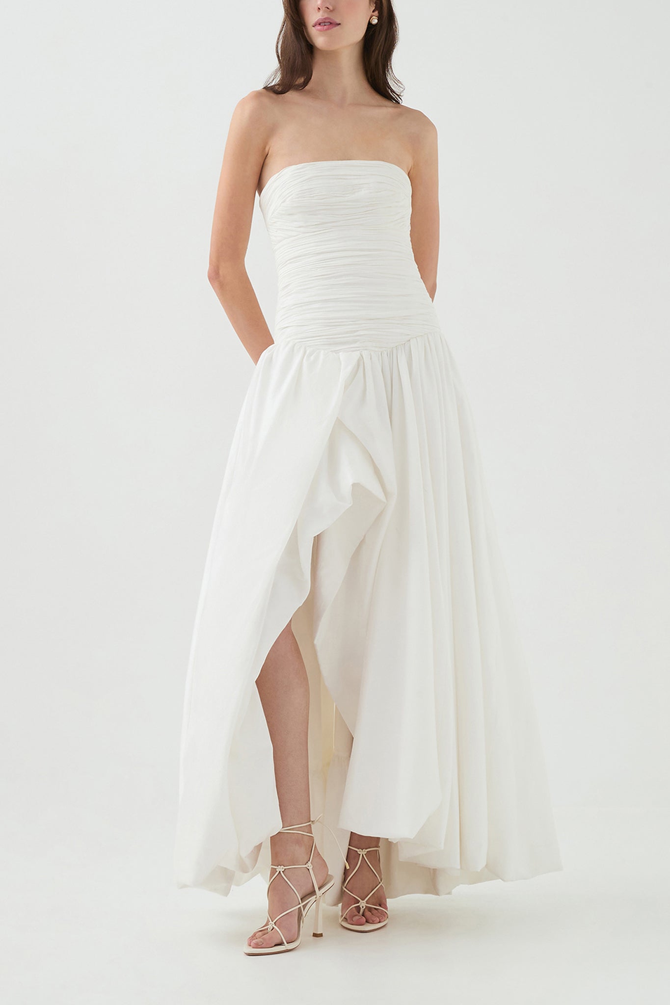 Violette Bubble Hem Maxi Dress | Ivory | Aje Aje International Violette Bubble Hem Maxi Dress | Ivory | Aje Aje International