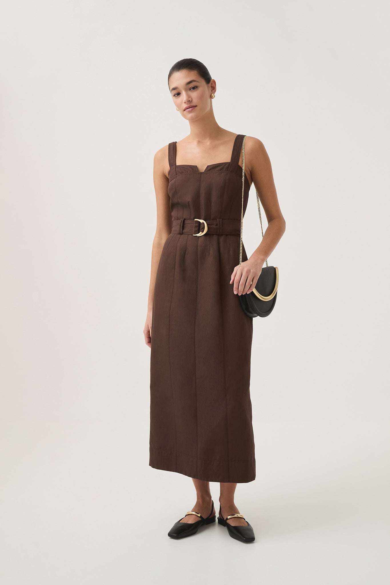 Cohort Midi Dress-UMBER BROWN / 4 Cohort Midi Dress-UMBER BROWN / 4