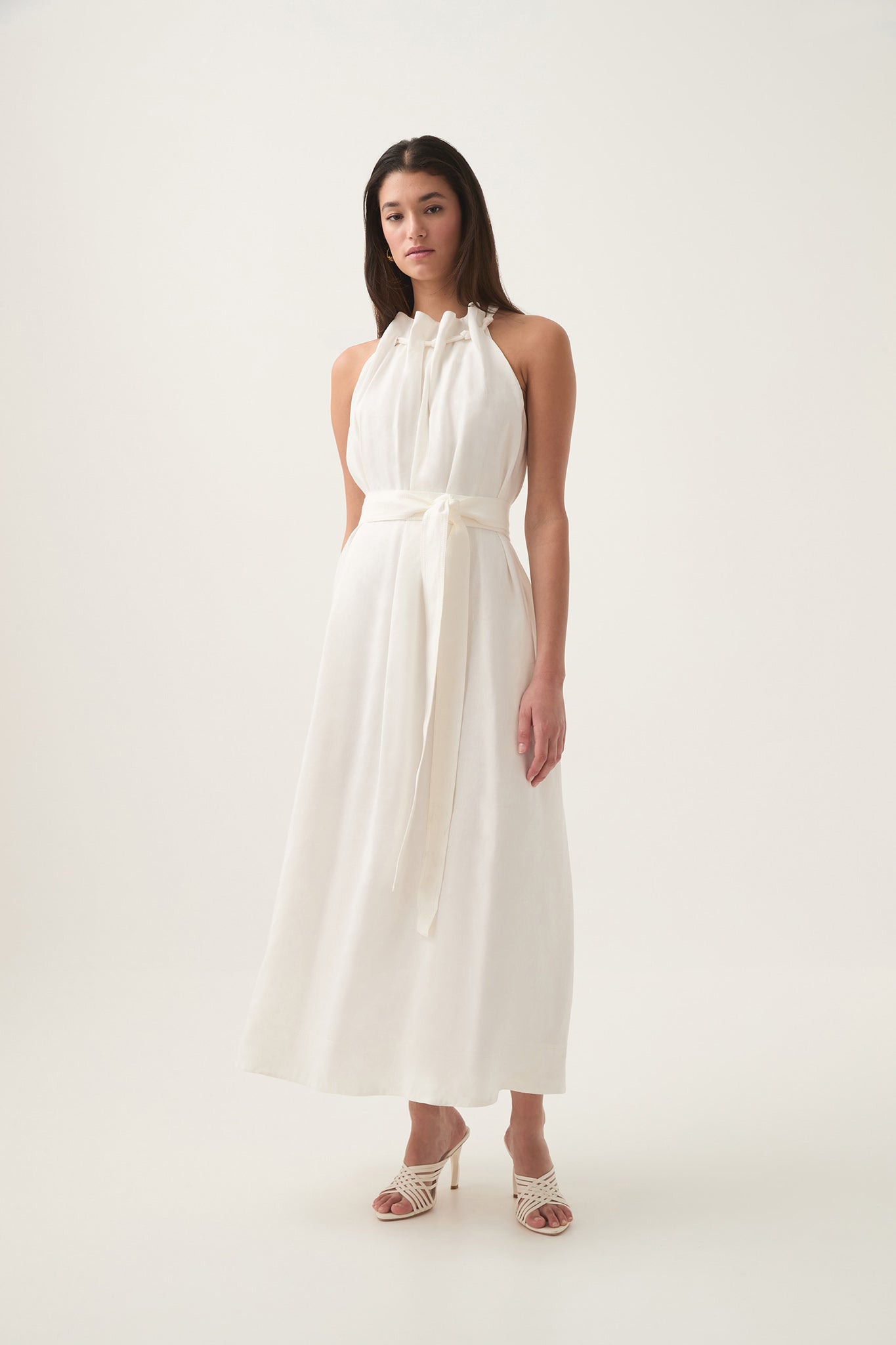trapeze midi dress Ombre Halter Trapeze Midi Dress (Pink) M