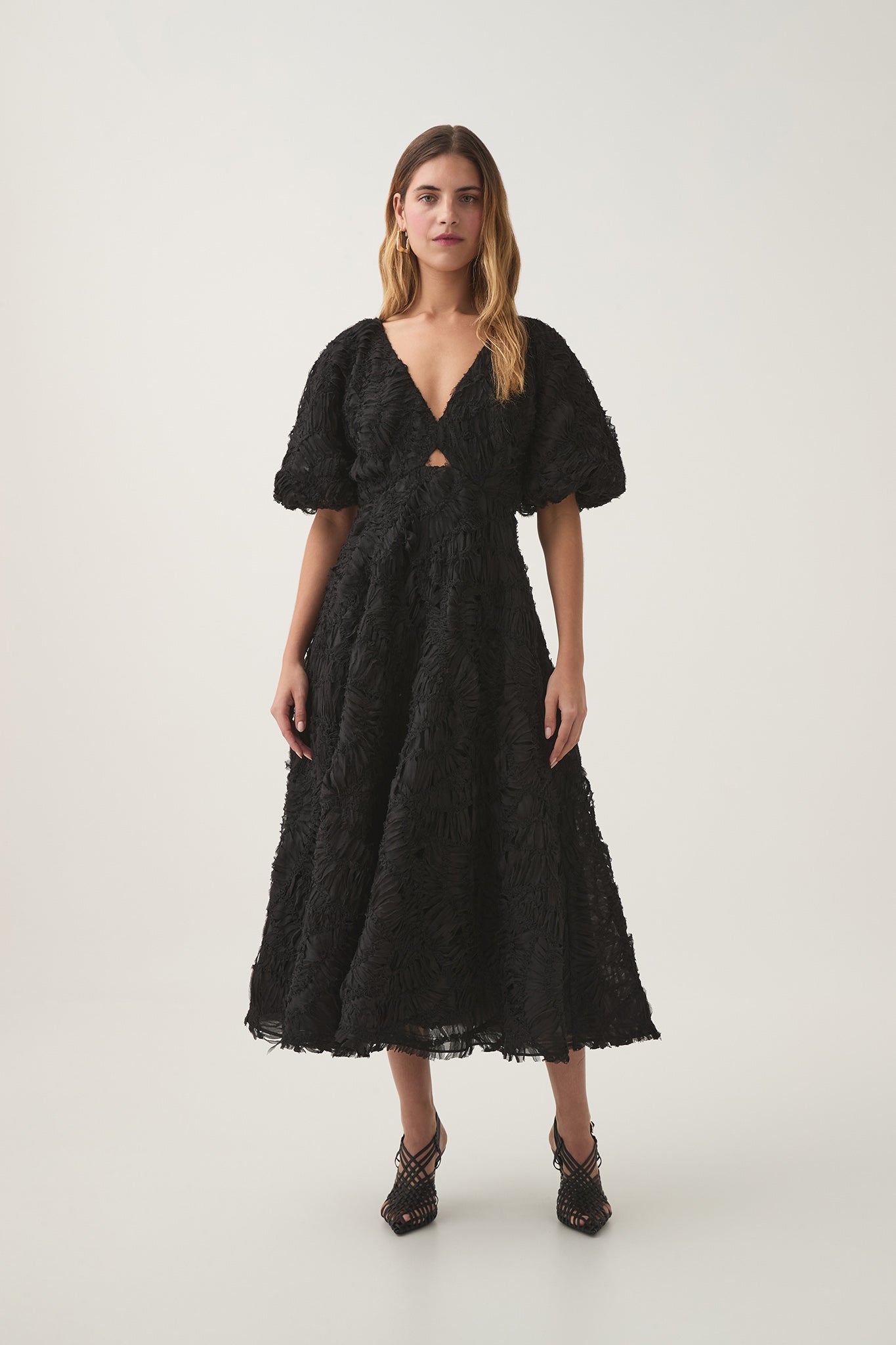 Florential Text Midi Dress-BLACK / 4 Florential Text Midi Dress-BLACK / 4