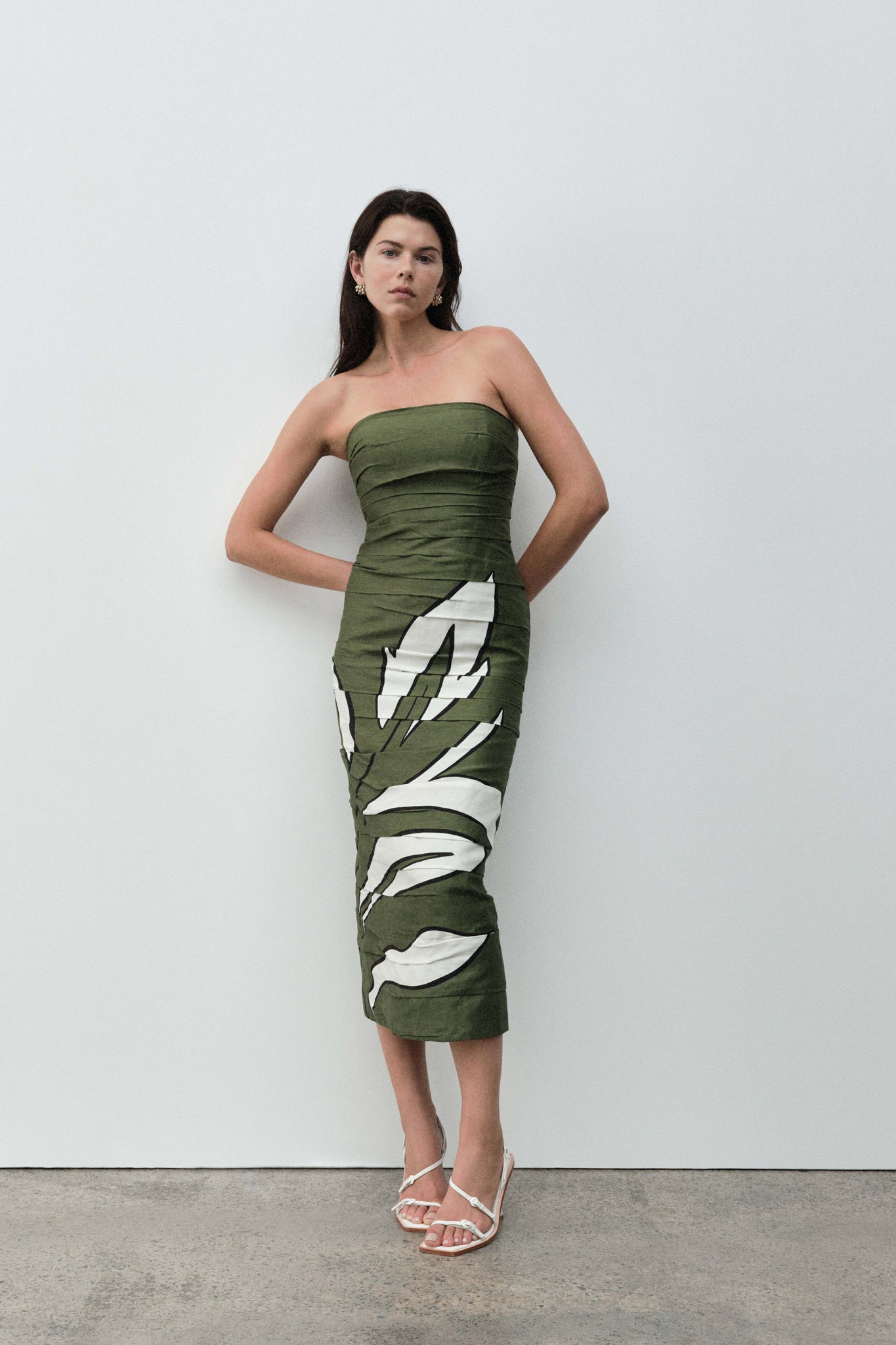 Jasmine Midi Dress-ABSTRACT FERN / 6 Jasmine Midi Dress-ABSTRACT FERN / 6