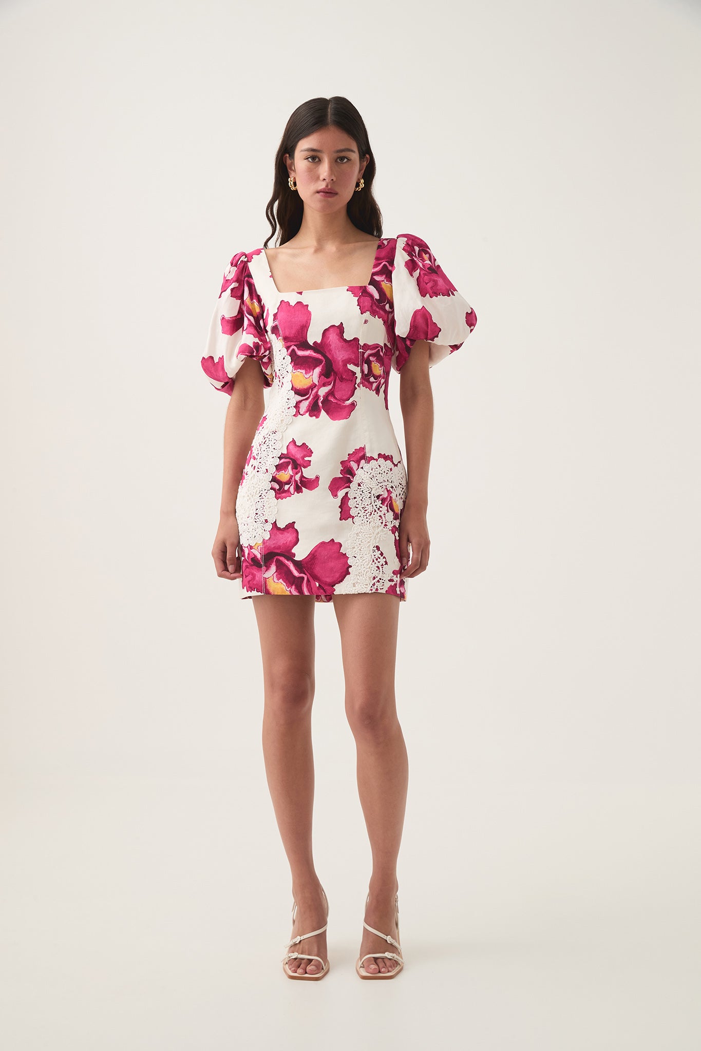 aje dress short Aje Chromatic Mini Dress | Floral/Green | Size 12