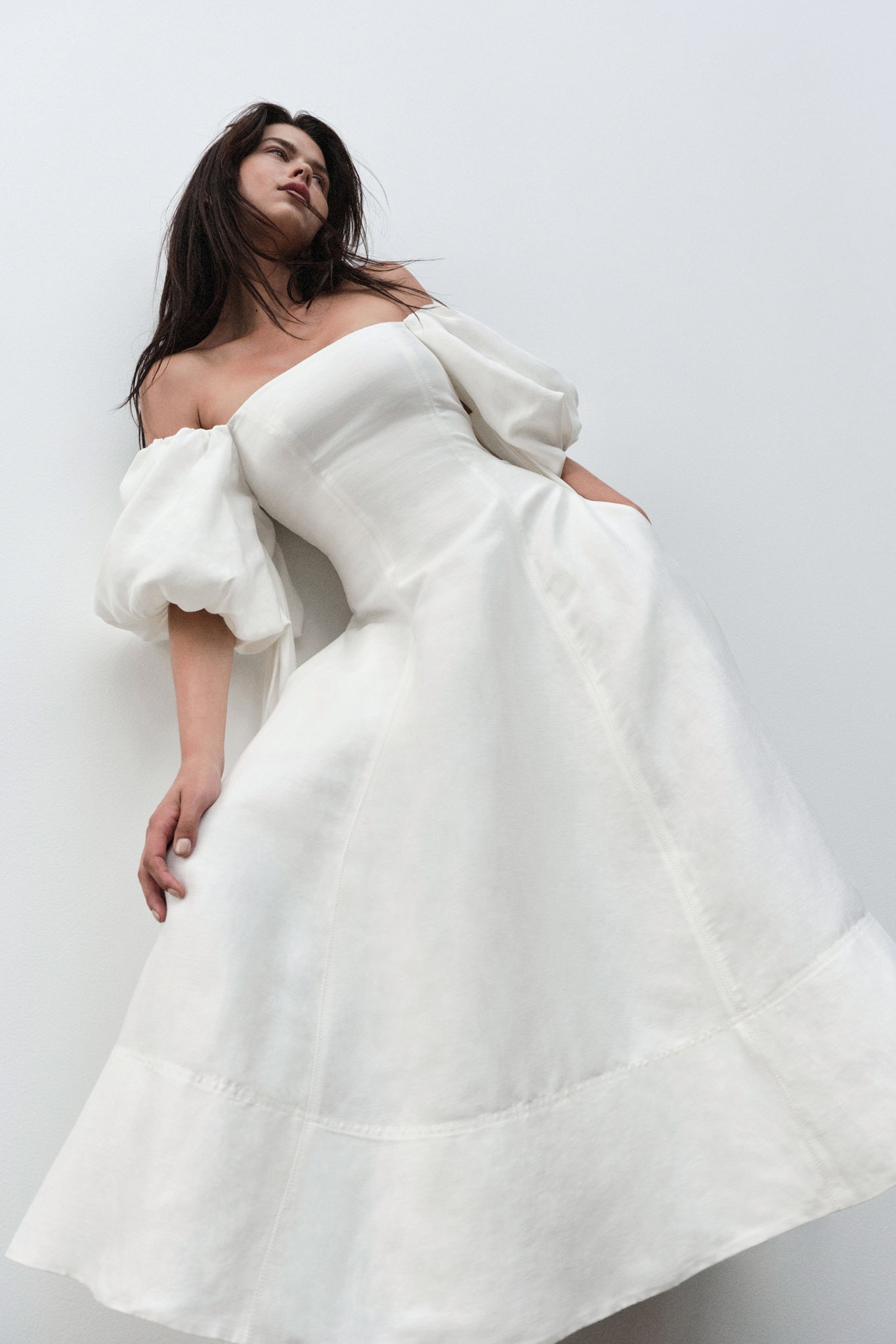 aje white dress Incarnation Midi Dress-IVORY / 4