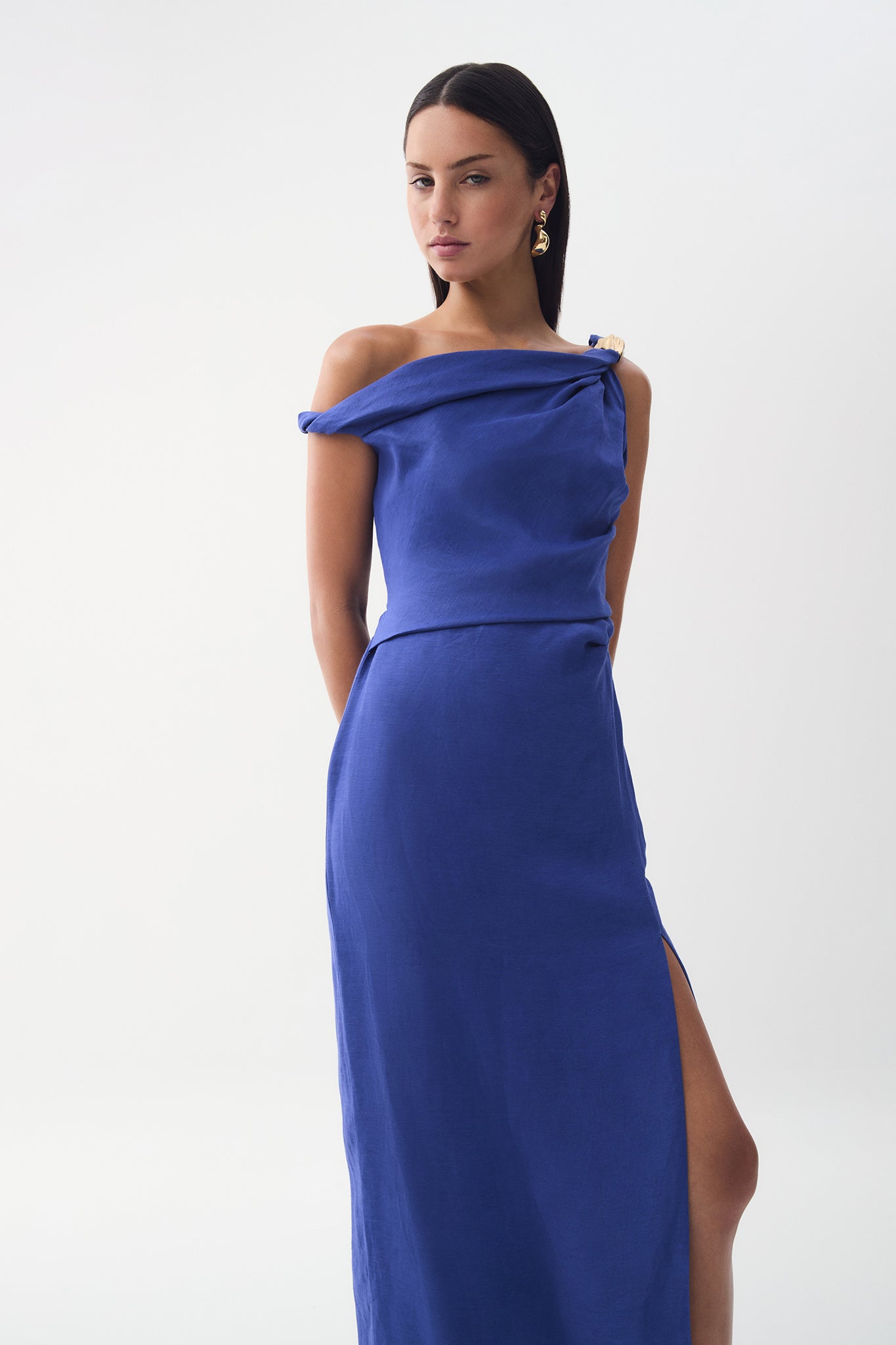 Bridgette Midi Dress | Bright Cobalt | Aje Aje International Bridgette Midi Dress | Bright Cobalt | Aje Aje International