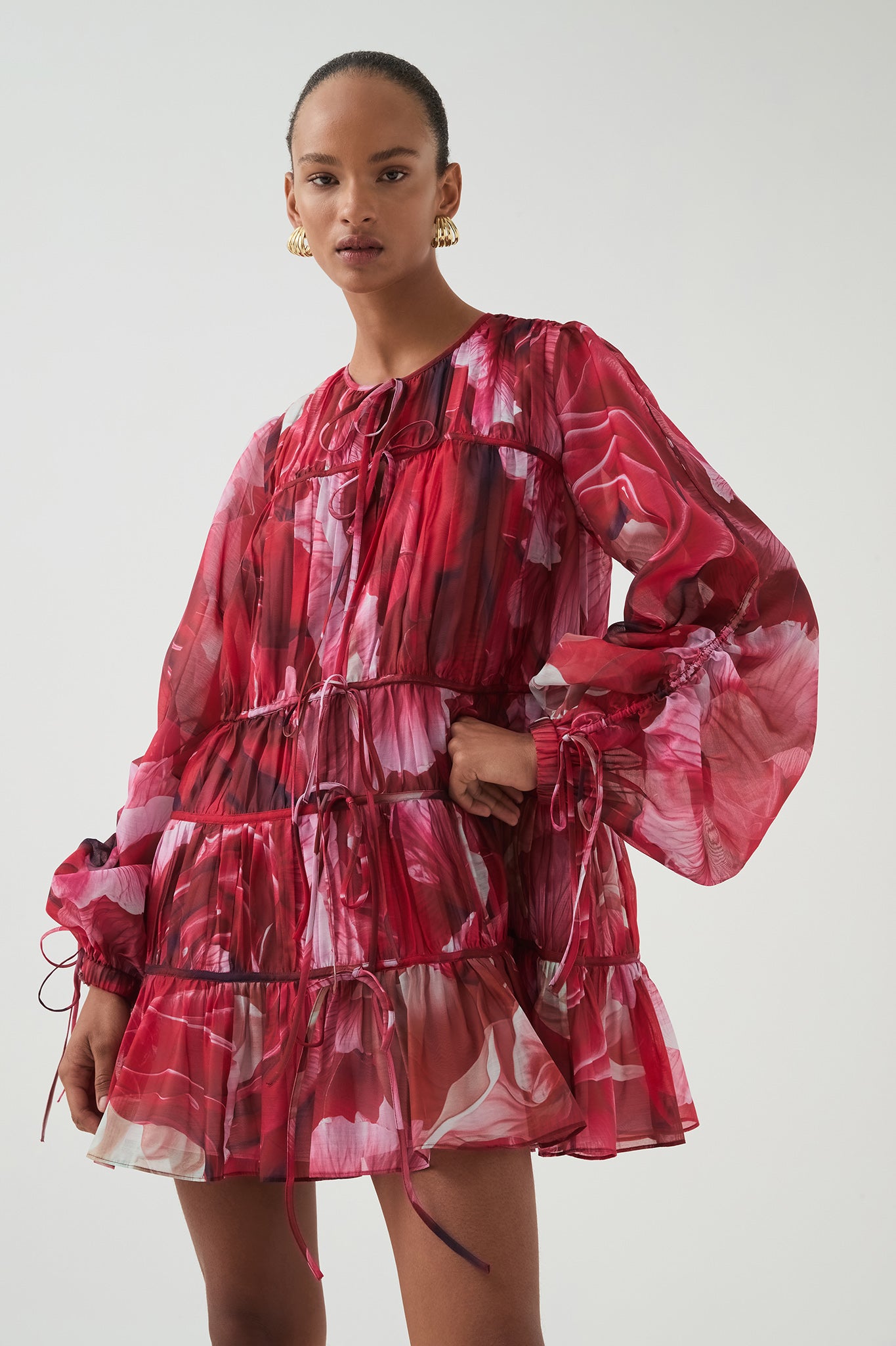 Flora Mini Dress | Prismatic Floral Red | Aje Aje International Flora Mini Dress | Prismatic Floral Red | Aje Aje International