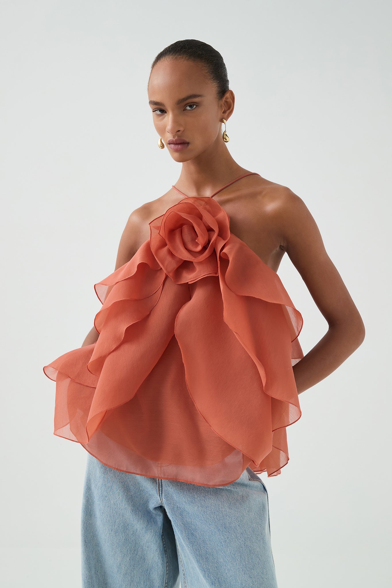 Pandorea Layered Top-CORAL CLAY