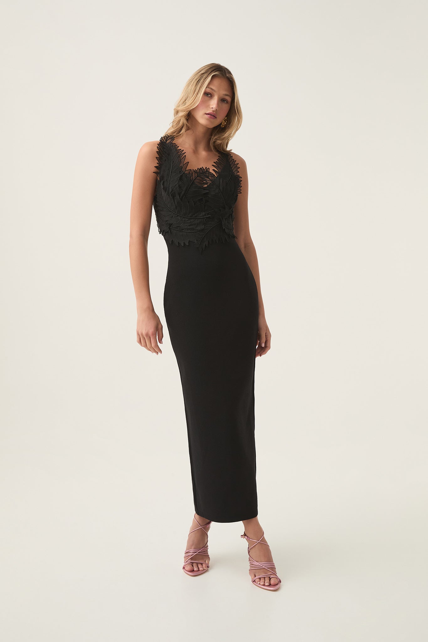 Daisy Knit Maxi Dress-BLACK / XXS Daisy Knit Maxi Dress-BLACK / XXS