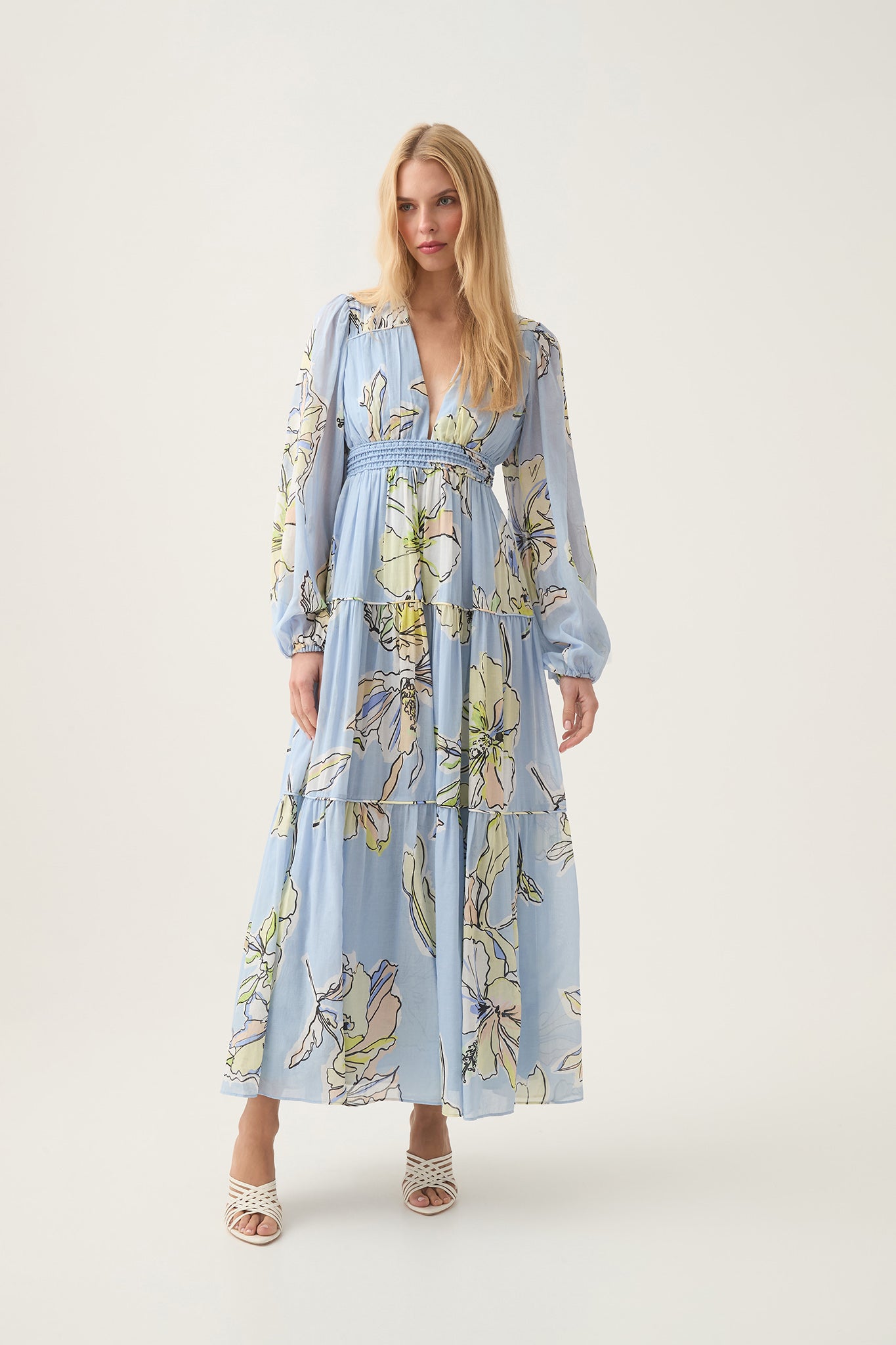 Romantica Voile Maxi Dress-BLUE HIBISCUS / 6 Romantica Voile Maxi Dress-BLUE HIBISCUS / 6
