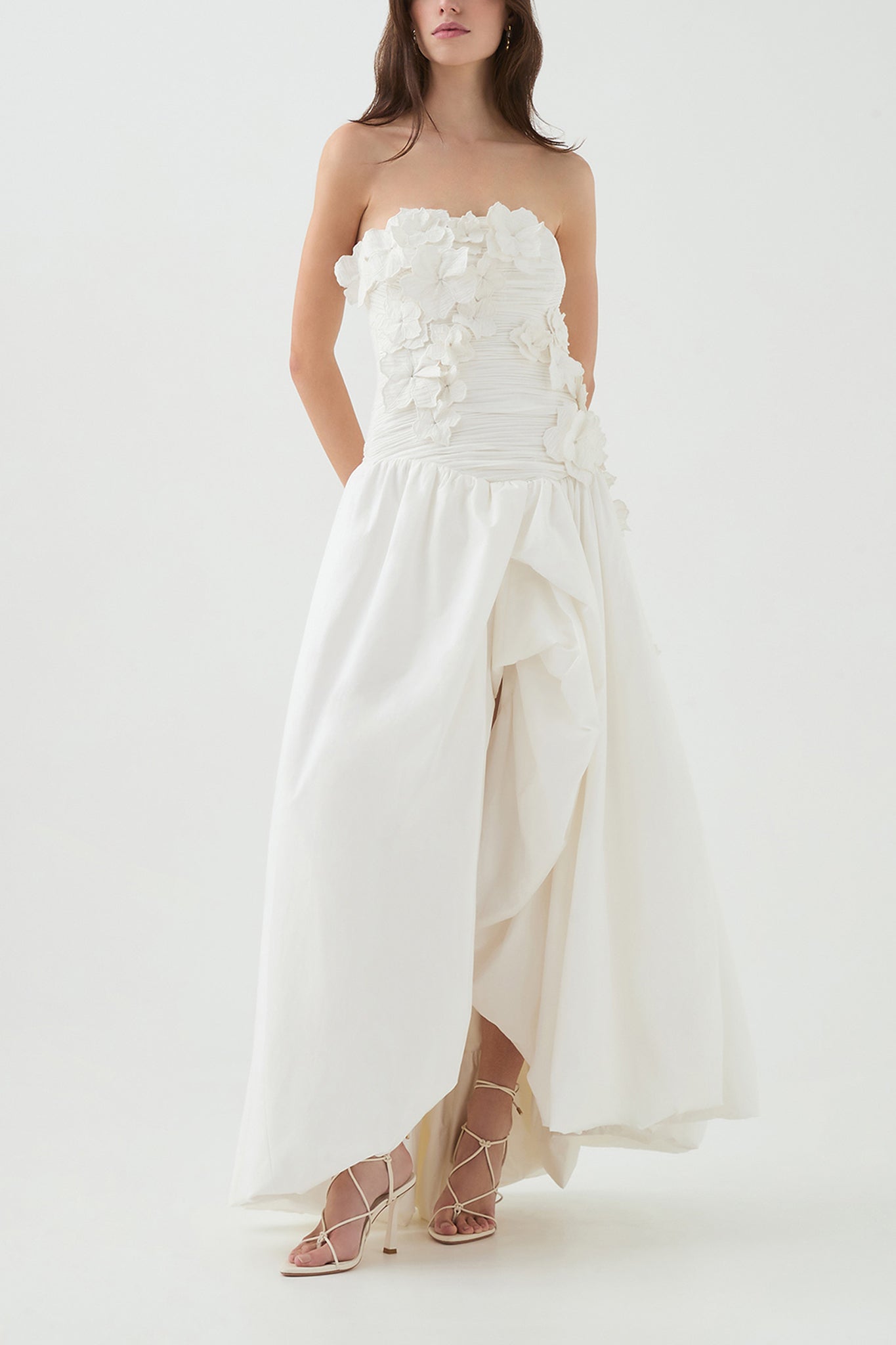 aje long white dress Clara Maxi Dress In Colour French Blue Size 10 - Womens Designer Dresses