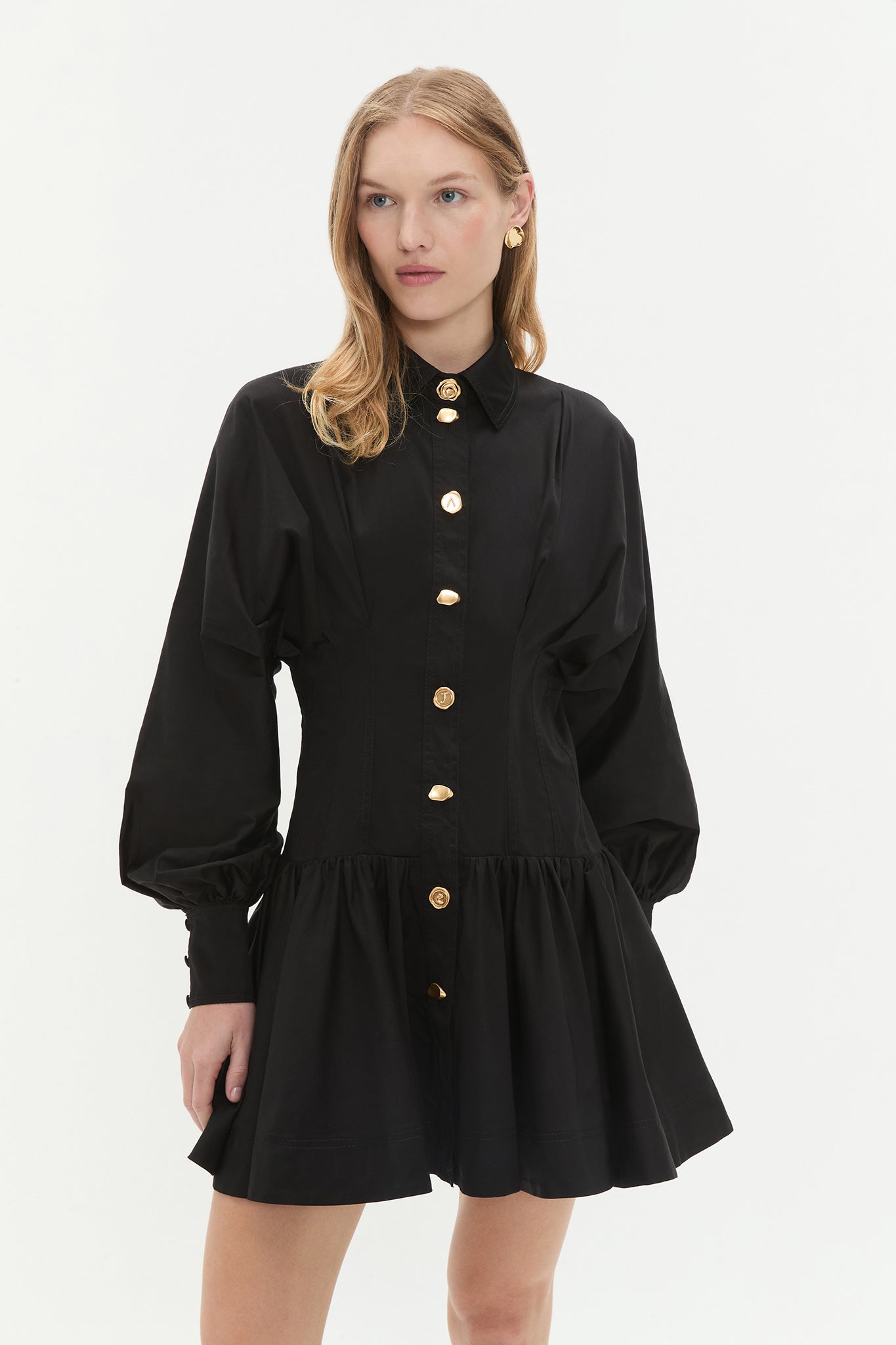 Alexa Long Sleeve Mini Dress | Black | Aje Aje ROW Alexa Long Sleeve Mini Dress | Black | Aje Aje ROW