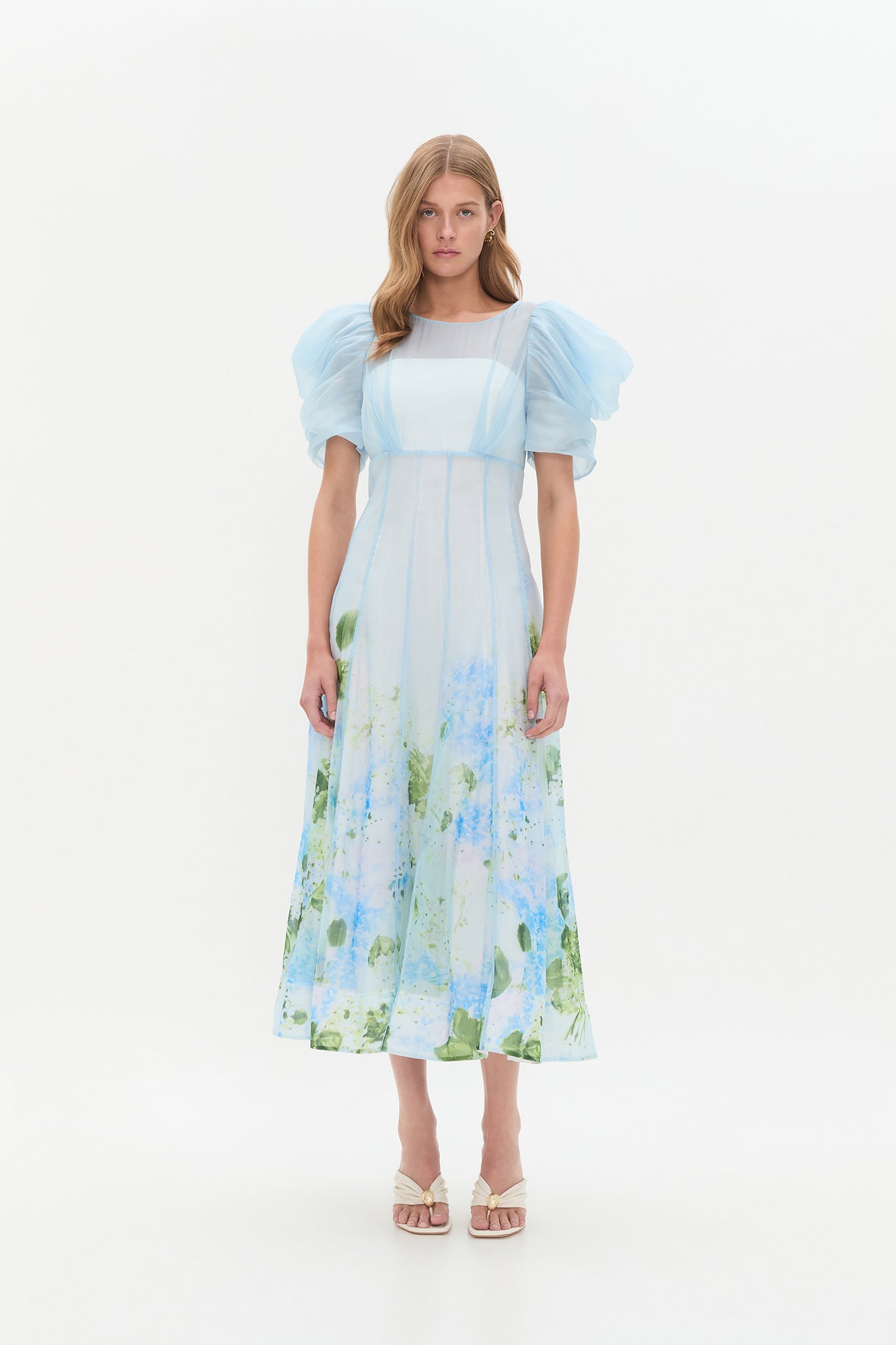 Clementine Midi Dress-BLUE HYDRANGEA / 4 Clementine Midi Dress-BLUE HYDRANGEA / 4