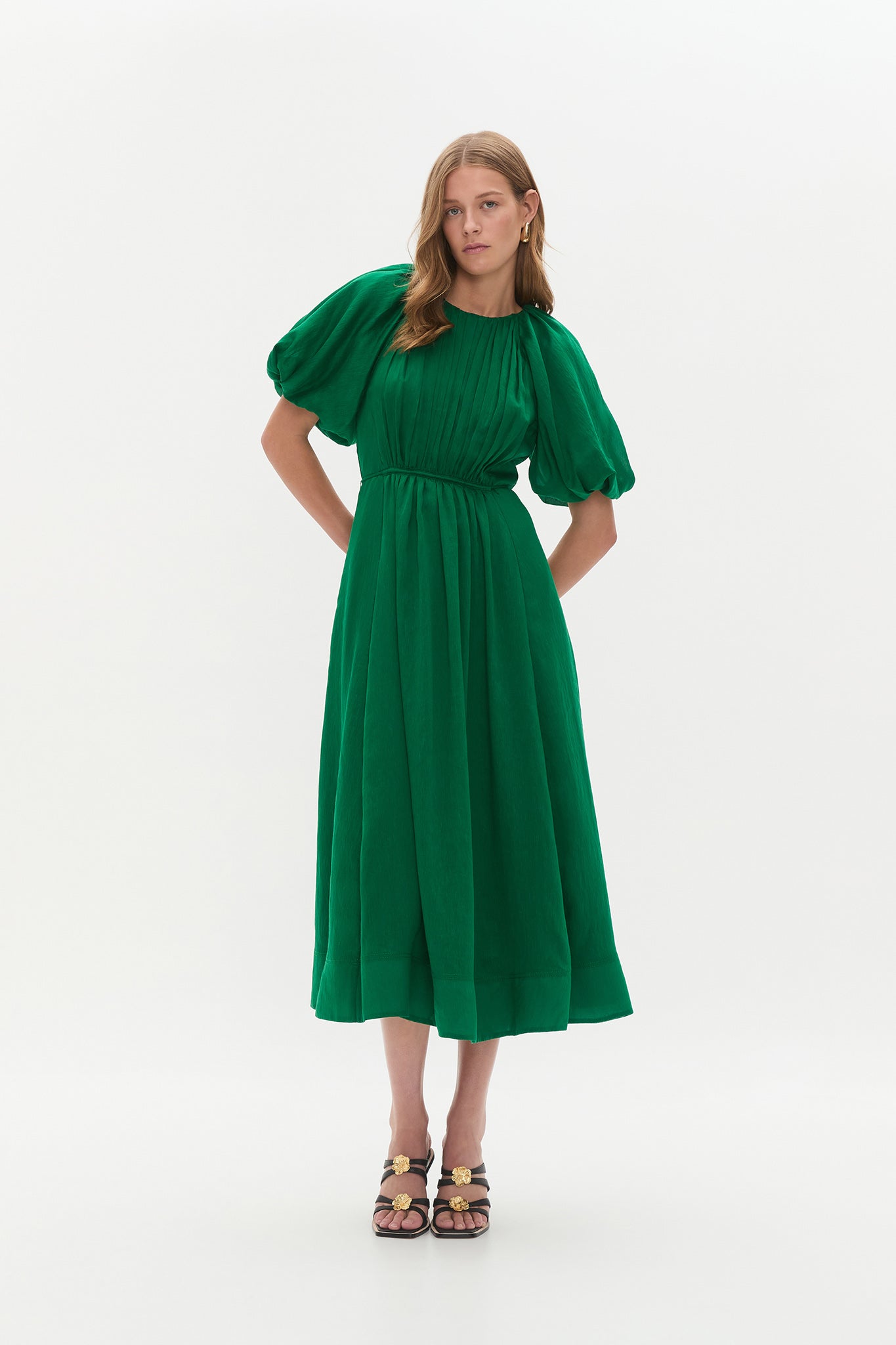 Alma Midi Dress | Green Sapphire | Aje Aje International Alma Midi Dress | Green Sapphire | Aje Aje International
