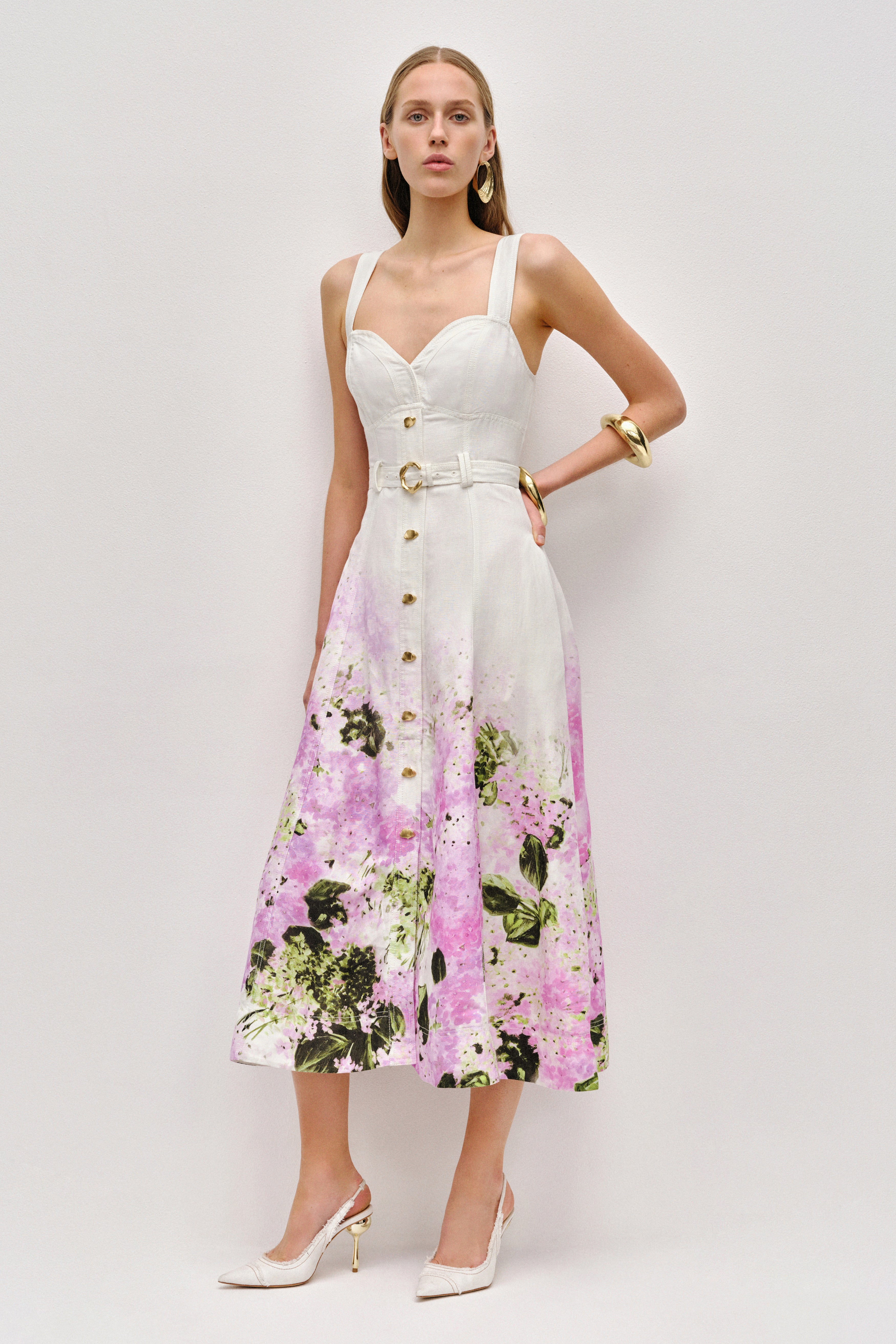 Eartha Midi Dress | Pink Hydrangea | Aje Aje International Eartha Midi Dress | Pink Hydrangea | Aje Aje International