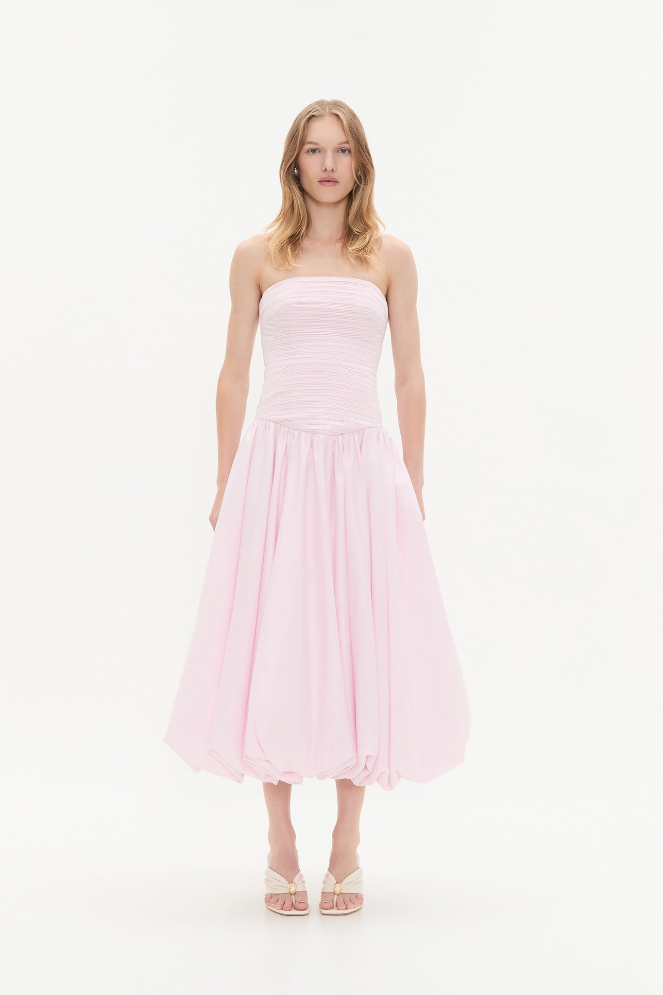 aje pink dress sale Splendour Flower Gown-PASTEL PINK / 8