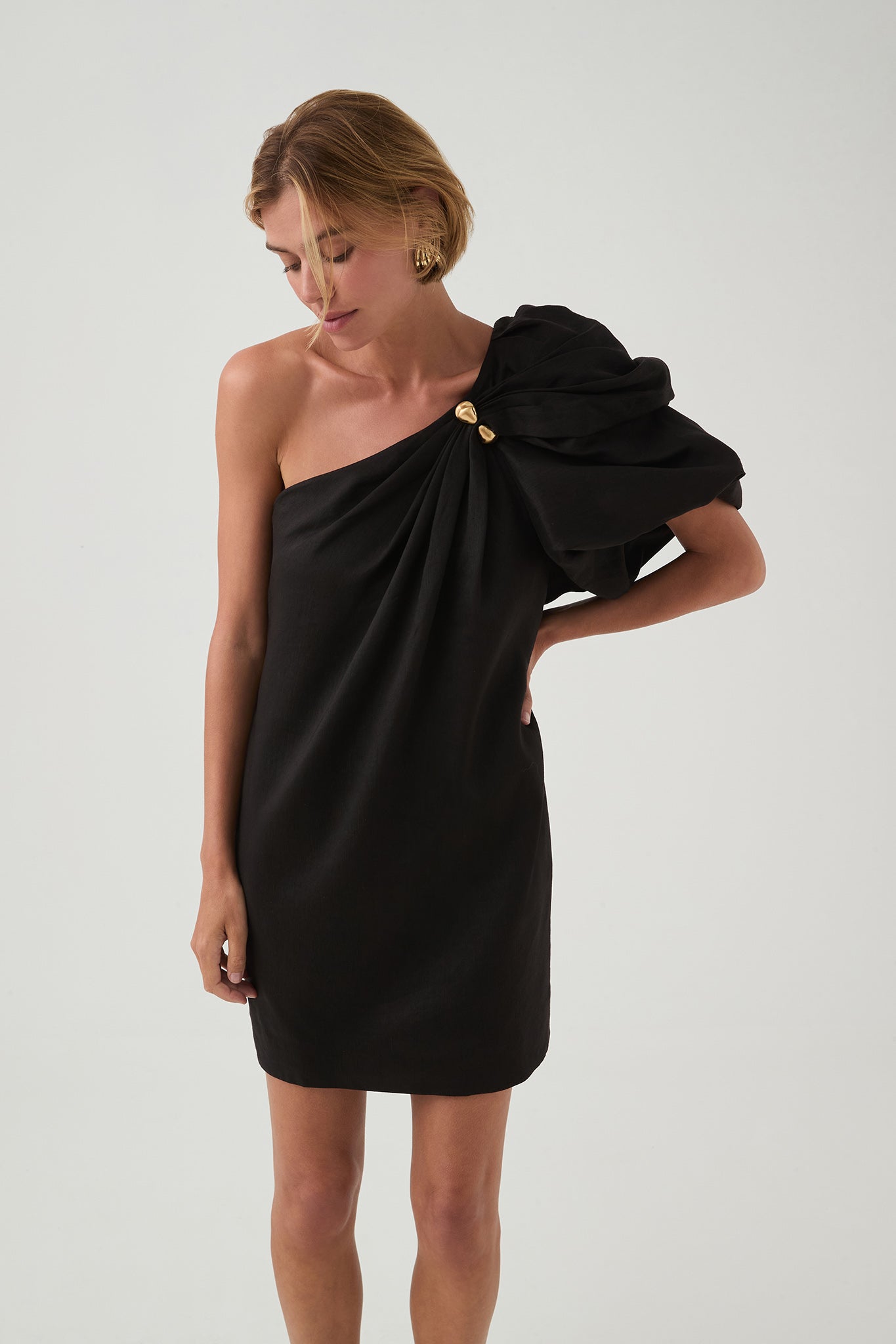 Cira Mini Dress-BLACK / 4