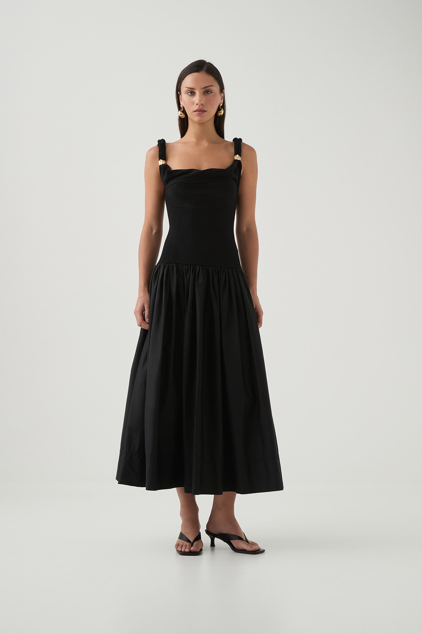 Halcyon Knit Midi Dress | Black | Aje Aje International Halcyon Knit Midi Dress | Black | Aje Aje International