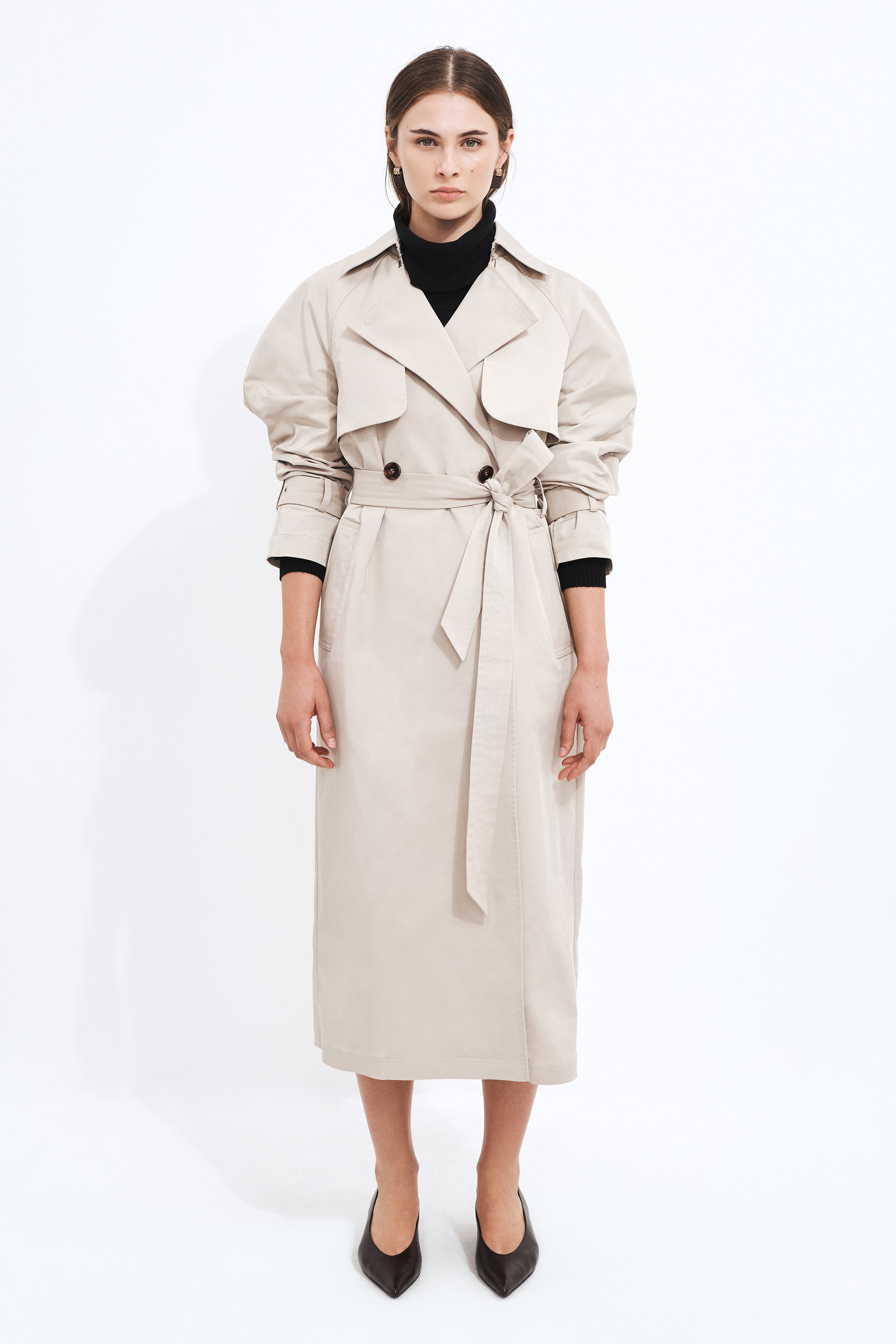 Verona Long Line Trench Coat | Sand | Aje Studio – Aje International