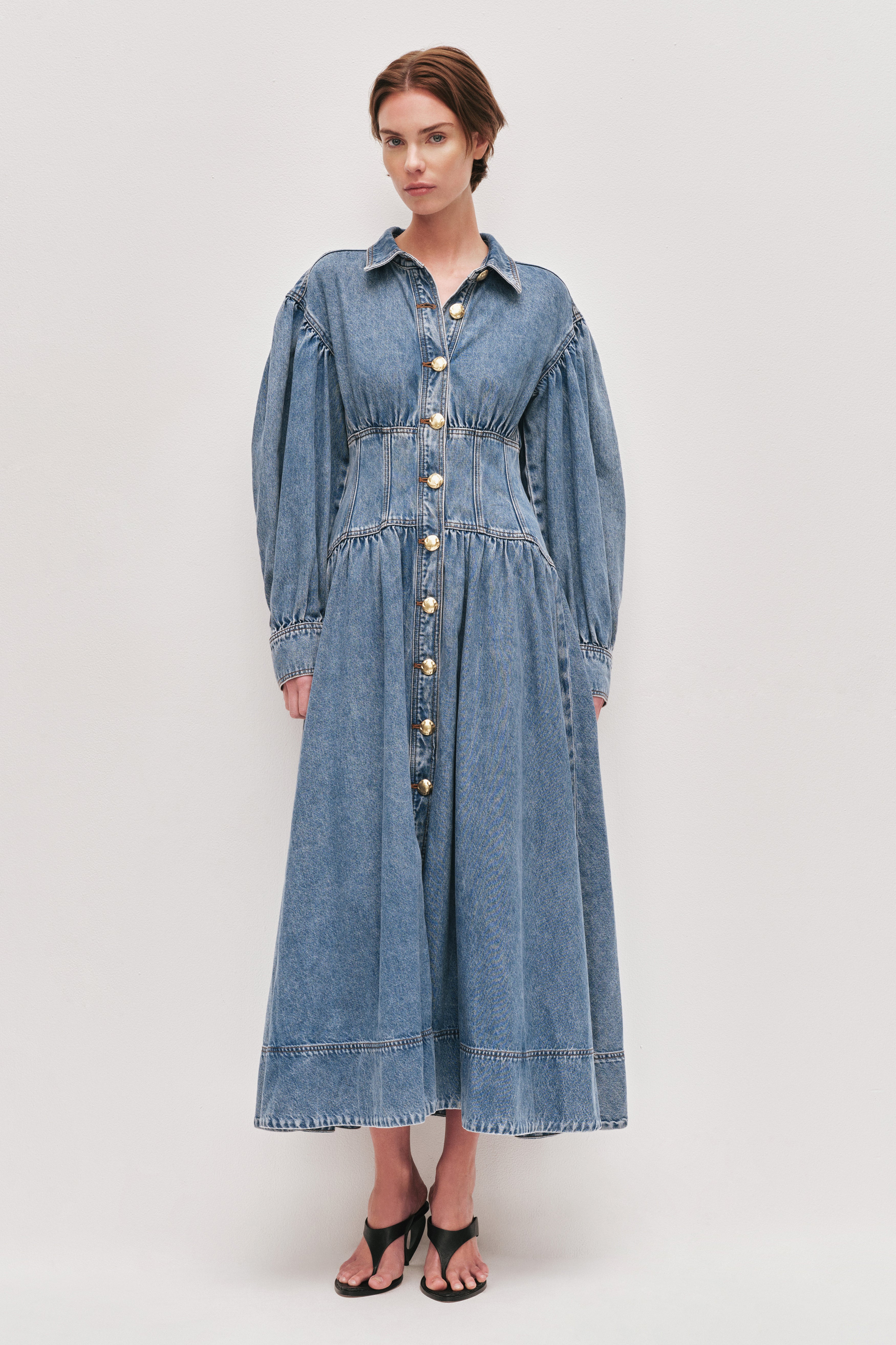 Lorraine Denim Midi Dress Lorraine Denim Midi Dress