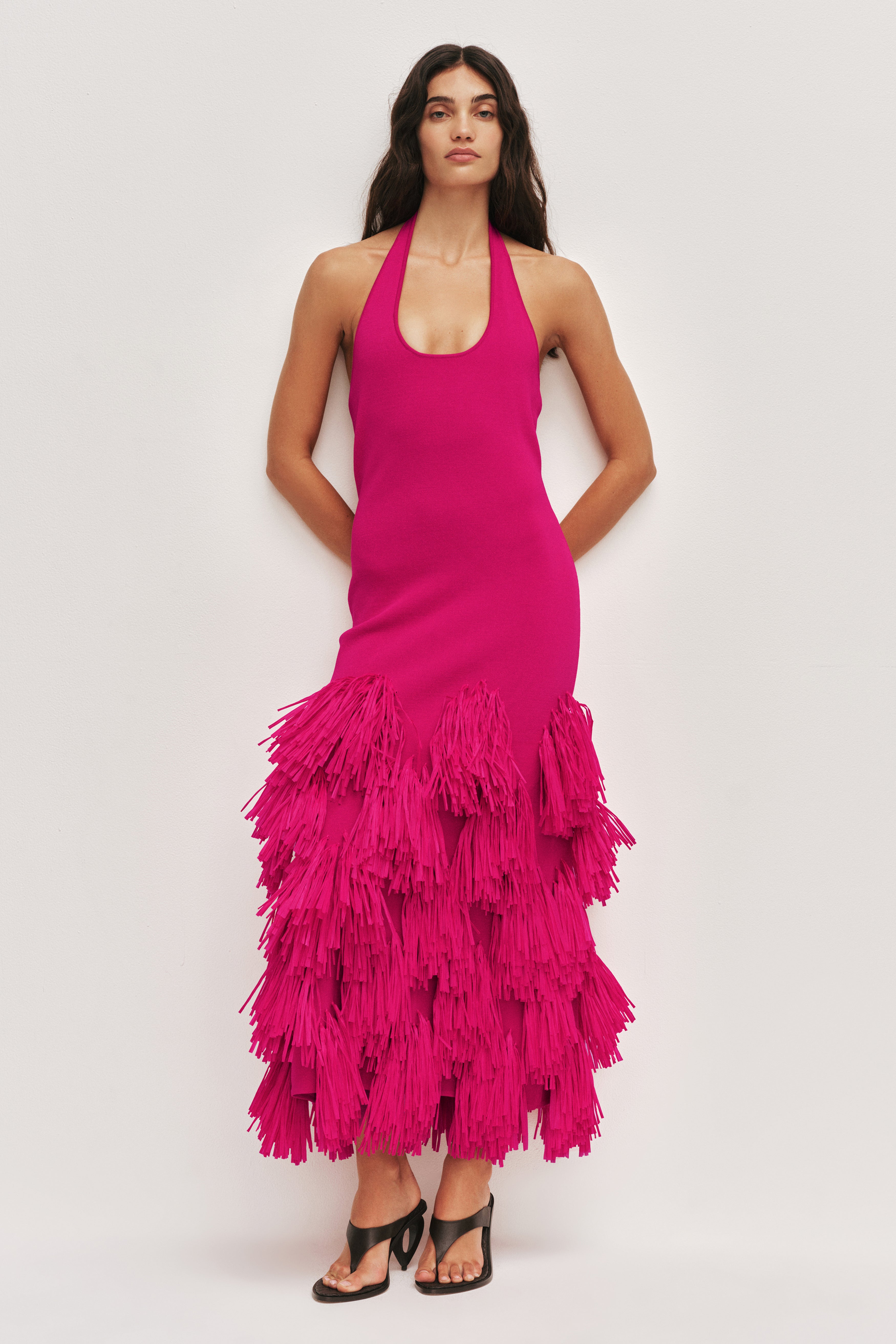 Elva Raffia Knit Midi Dress Elva Raffia Knit Midi Dress