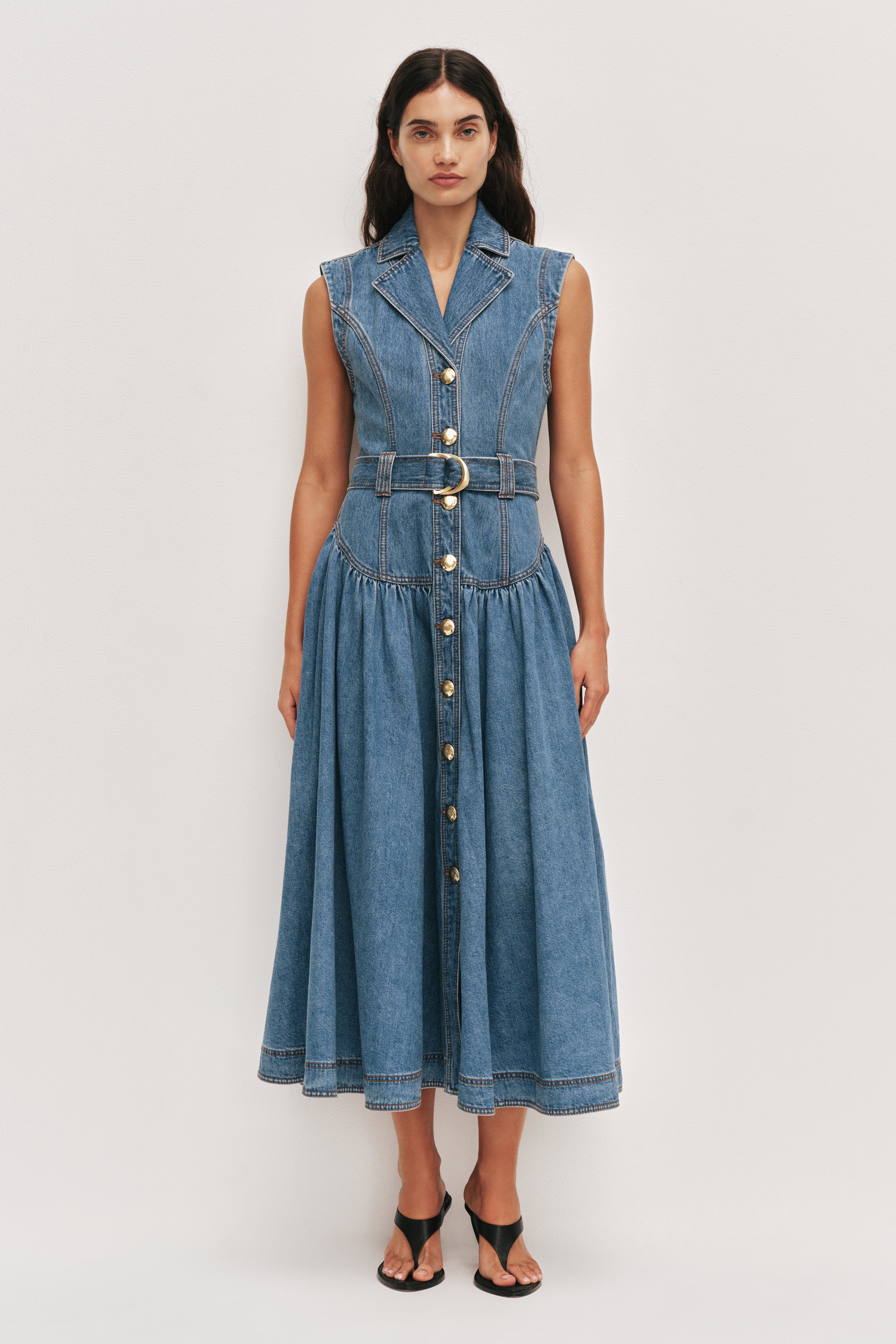 Liliana Denim Midi Dress
