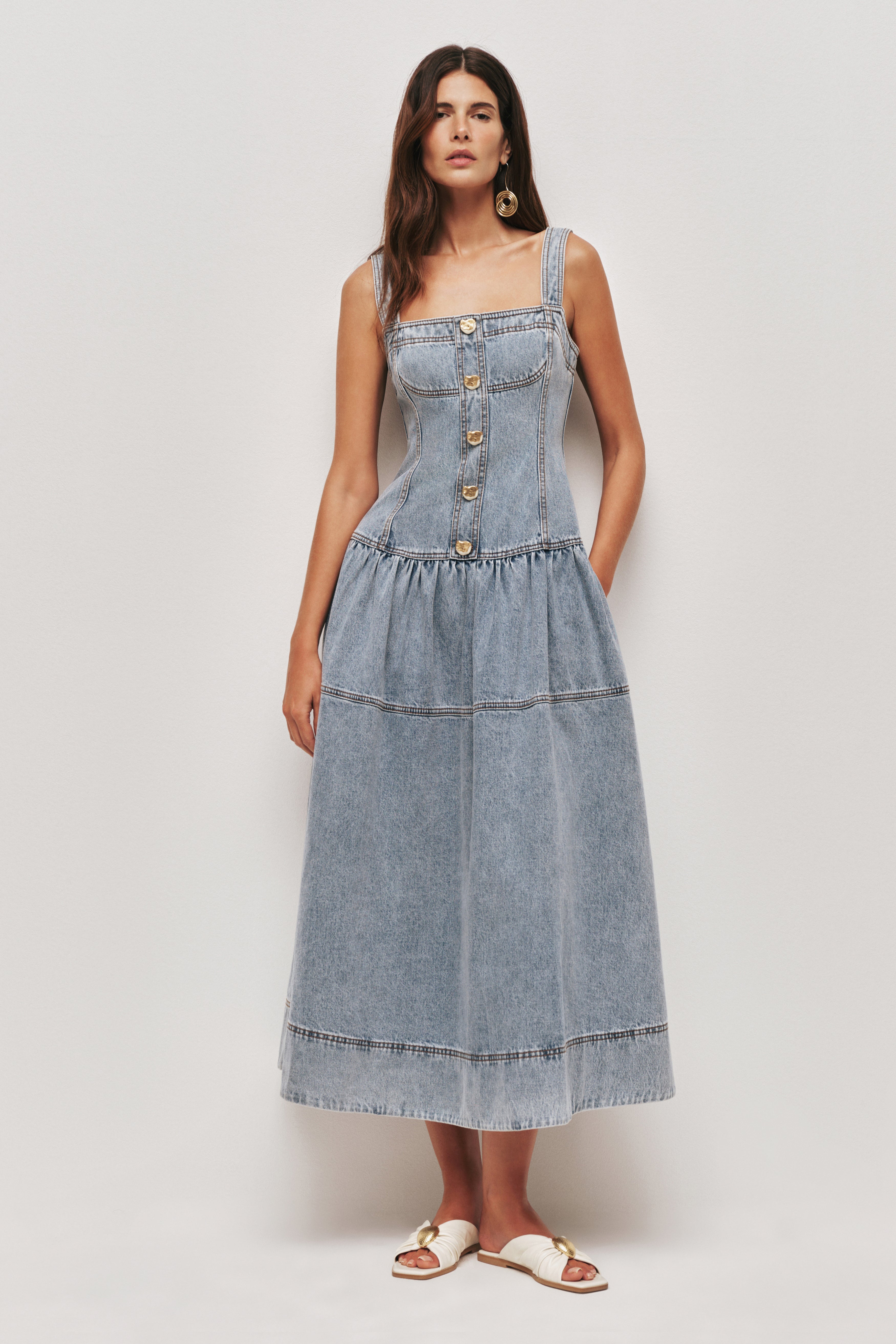 Birch Denim Midi Dress Birch Denim Midi Dress