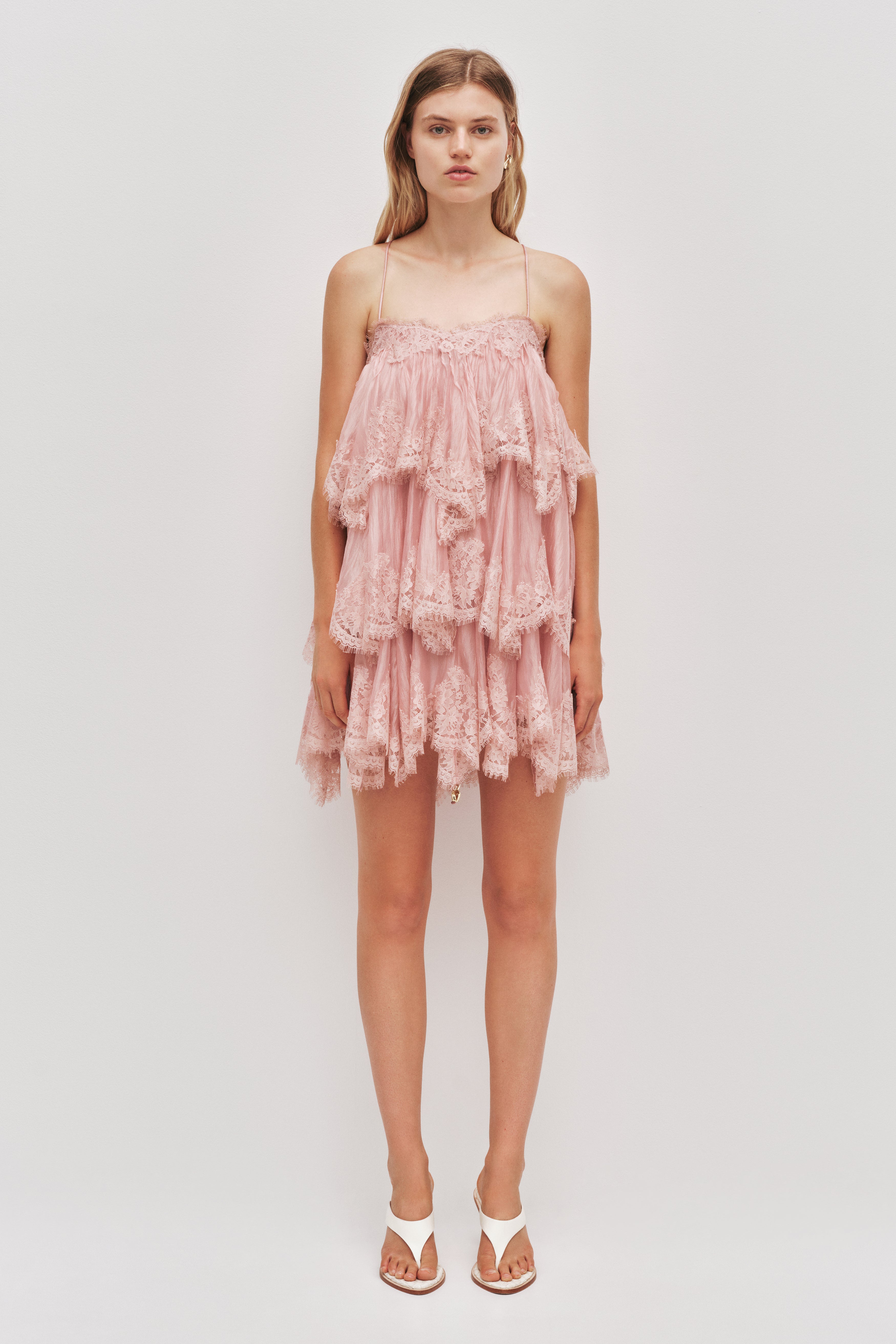 Ophelia Lace Mini Dress | Fawn Pink | Aje Aje International Ophelia Lace Mini Dress | Fawn Pink | Aje Aje International