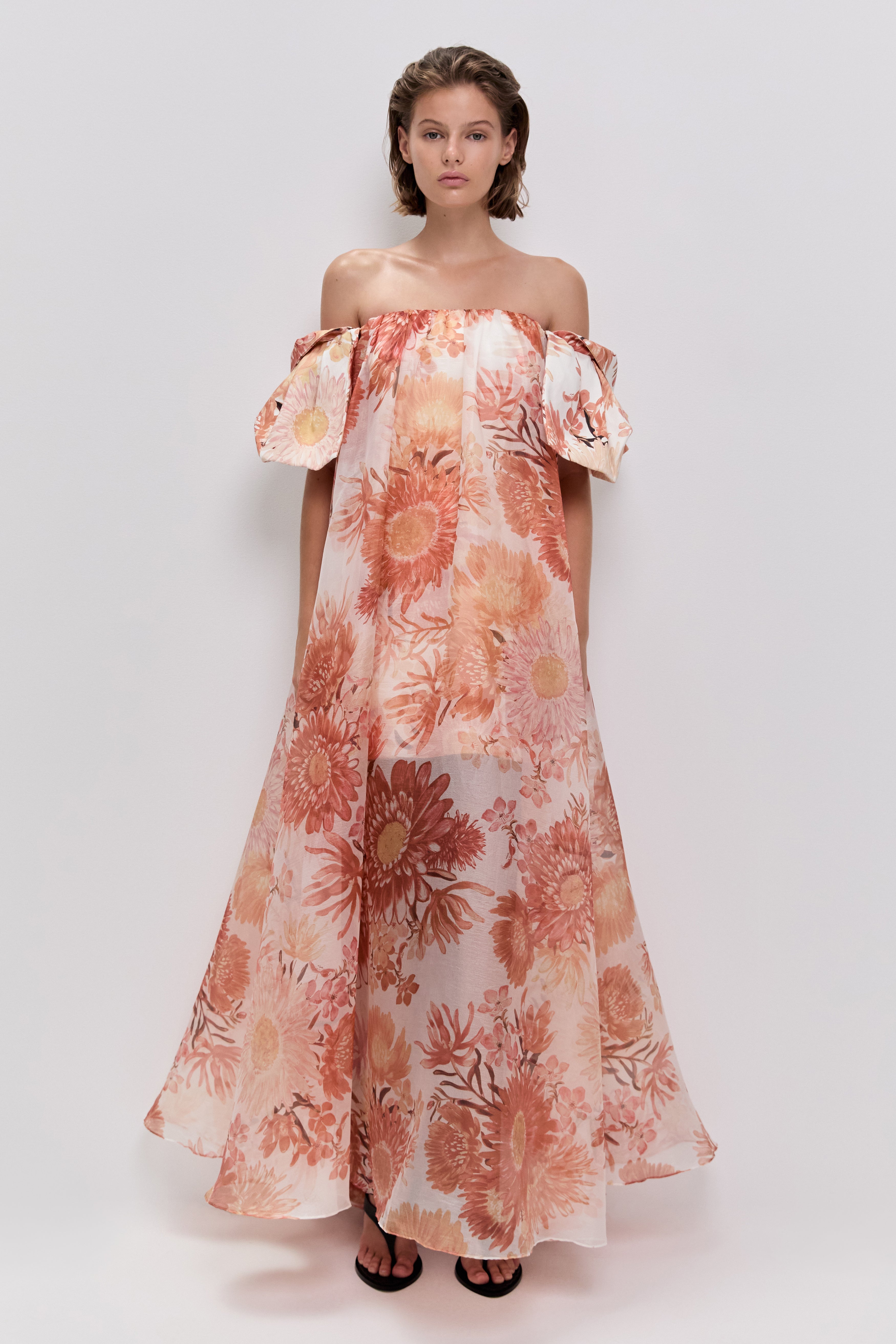 aje orange floral dress As Seen On