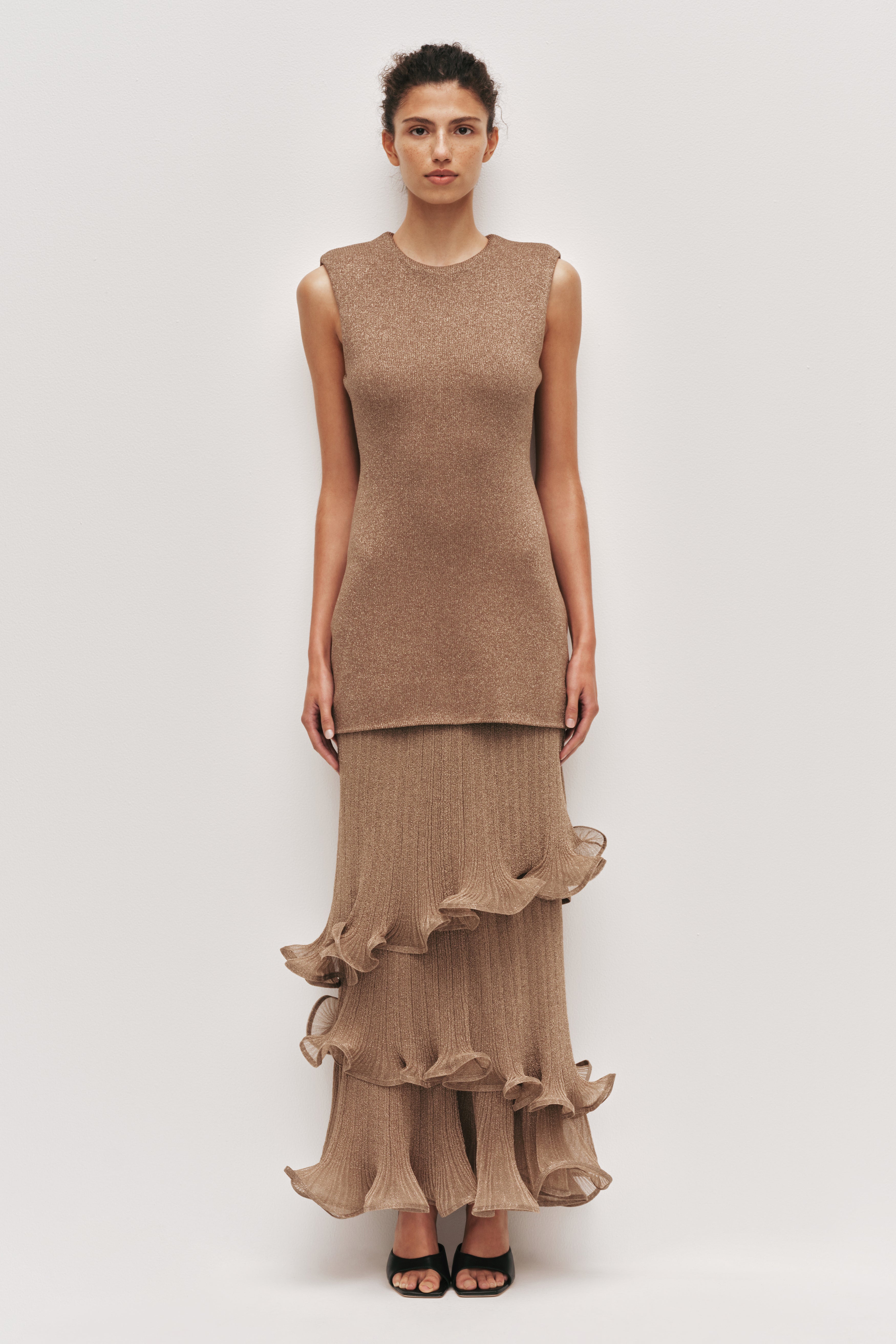 Ciela Ruffle Knit Maxi Dress  Aje International