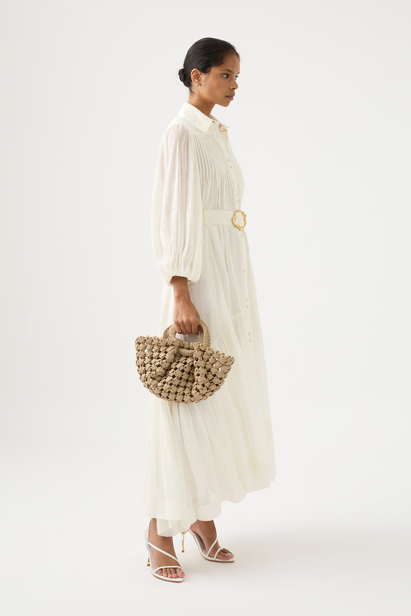 Tones Midi Picnic Dress | Ivory | Aje – Aje World