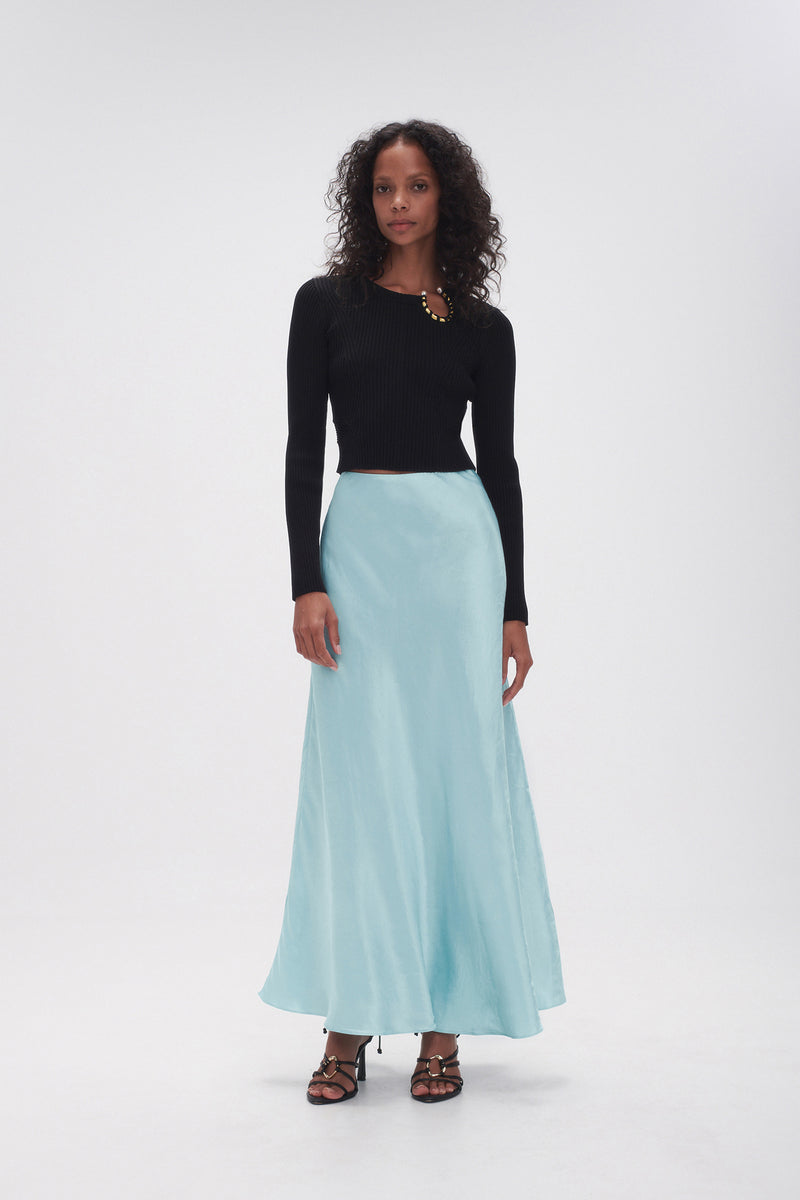 Green maxi 2024 skirt and top