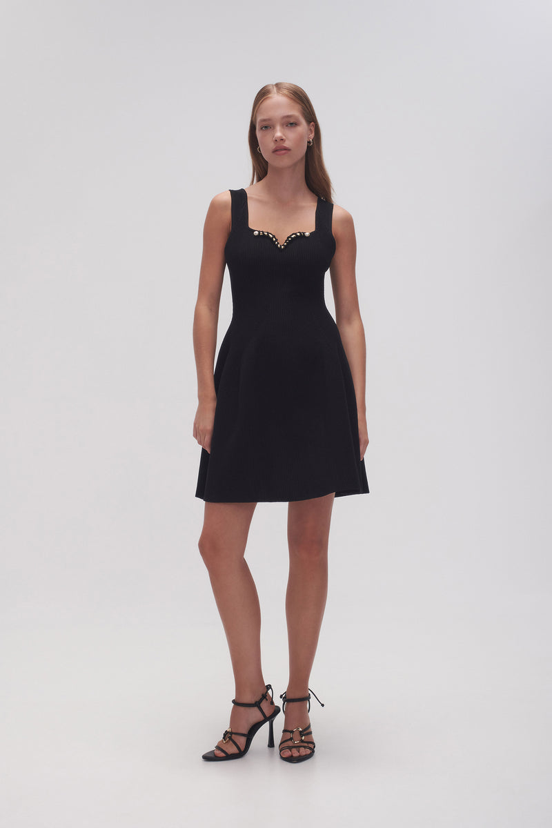 Labelrail x Eva Apio pleated corset mini shirt dress in black - ShopStyle