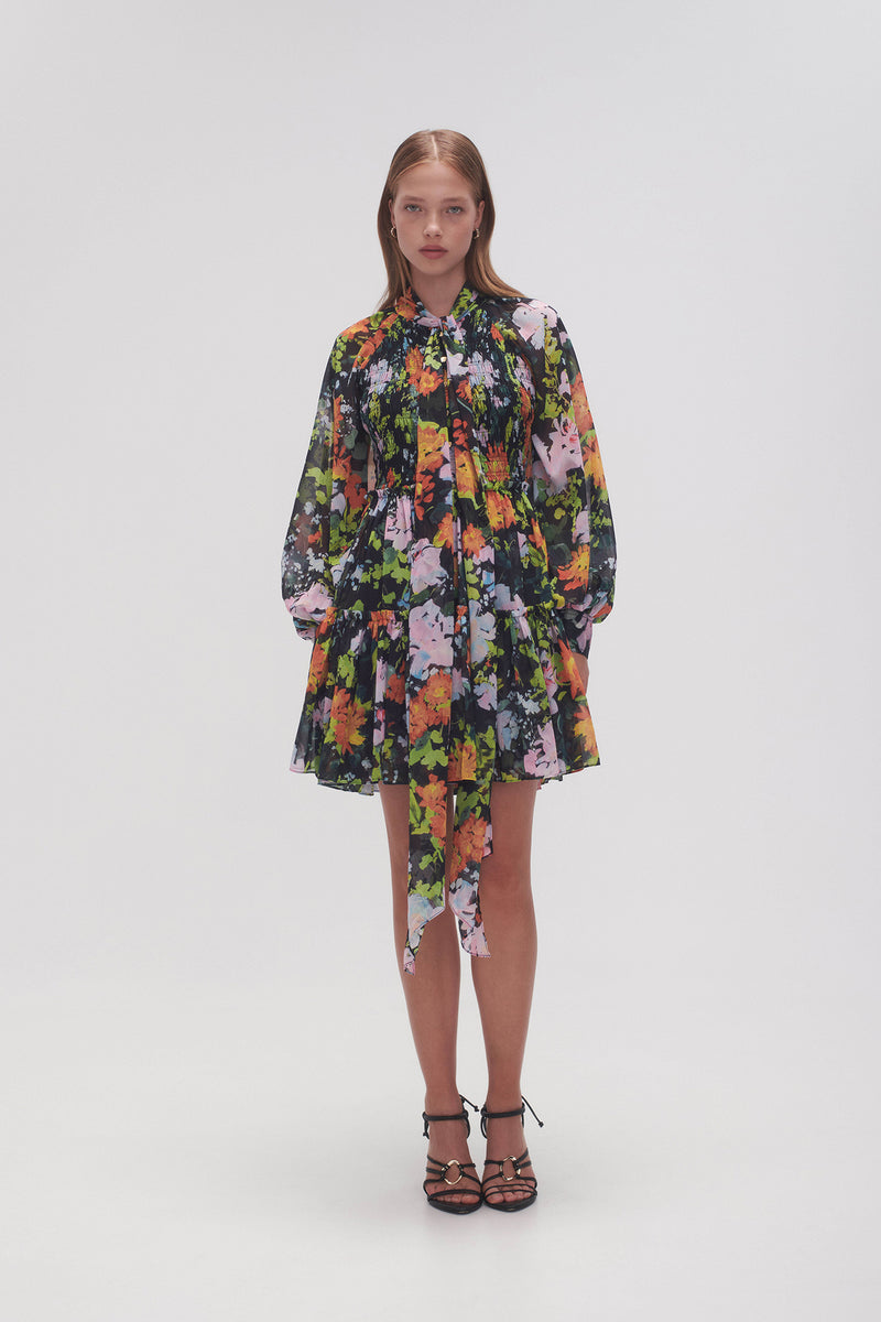 Marlowe Shirred Mini Dress | Midnight Floral | Aje – Aje ROW