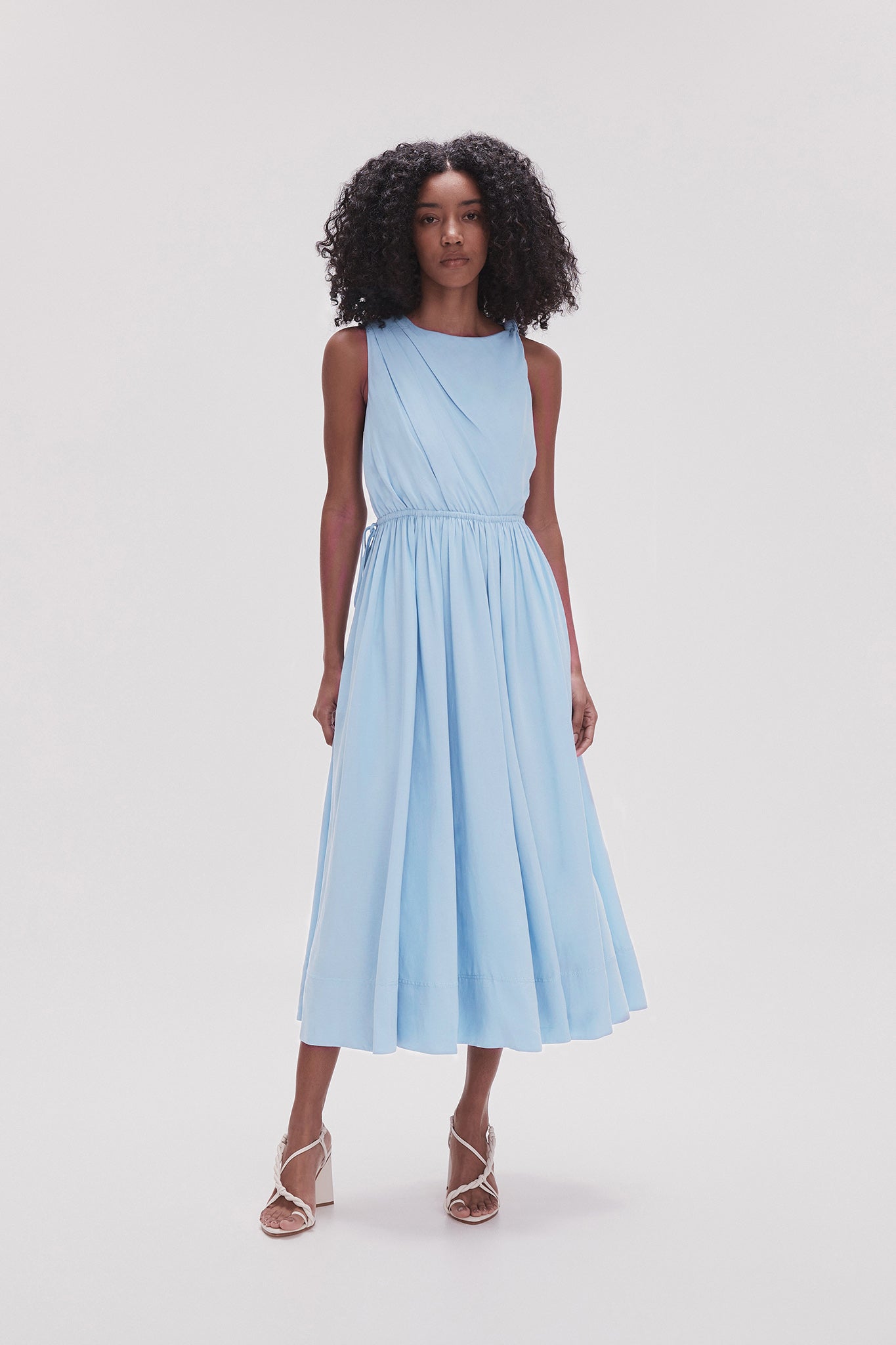 aje abbey twisted midi dress Aje Abbey Twisted Midi Dress in Divine Orchid