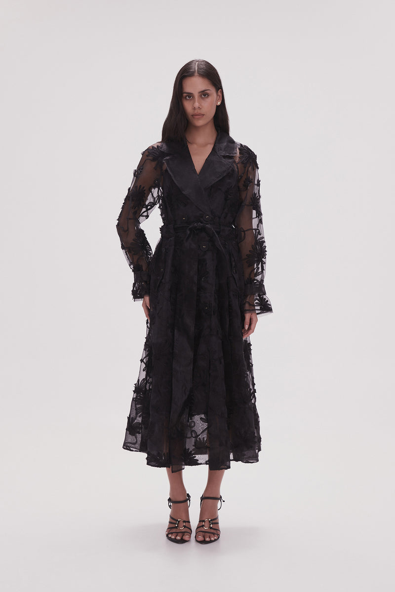 Ursula Trench Coat Dress | Black | Aje – Aje World