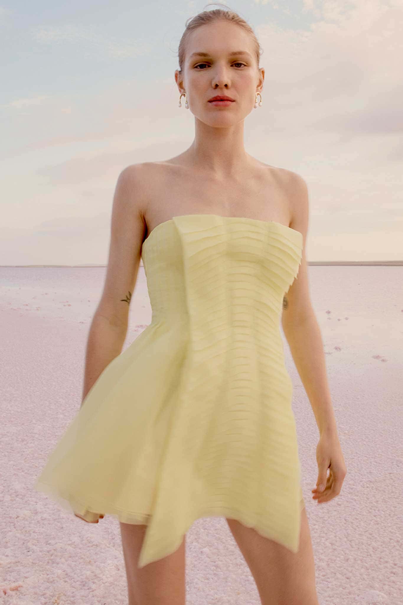 Astrid Strapless Mini Dress-SOFT LEMON YELLOW / 6 Astrid Strapless Mini Dress-SOFT LEMON YELLOW / 6