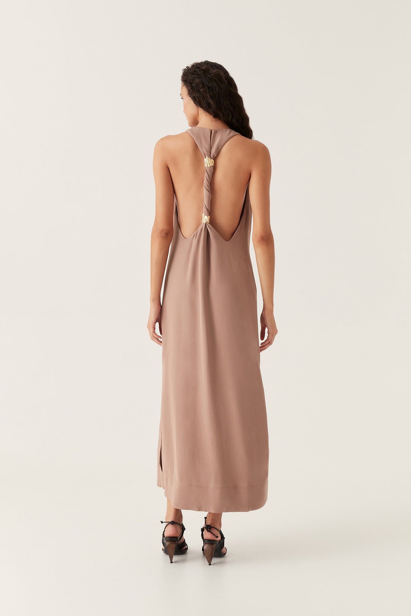 Intrigue Twist Back Maxi Dress