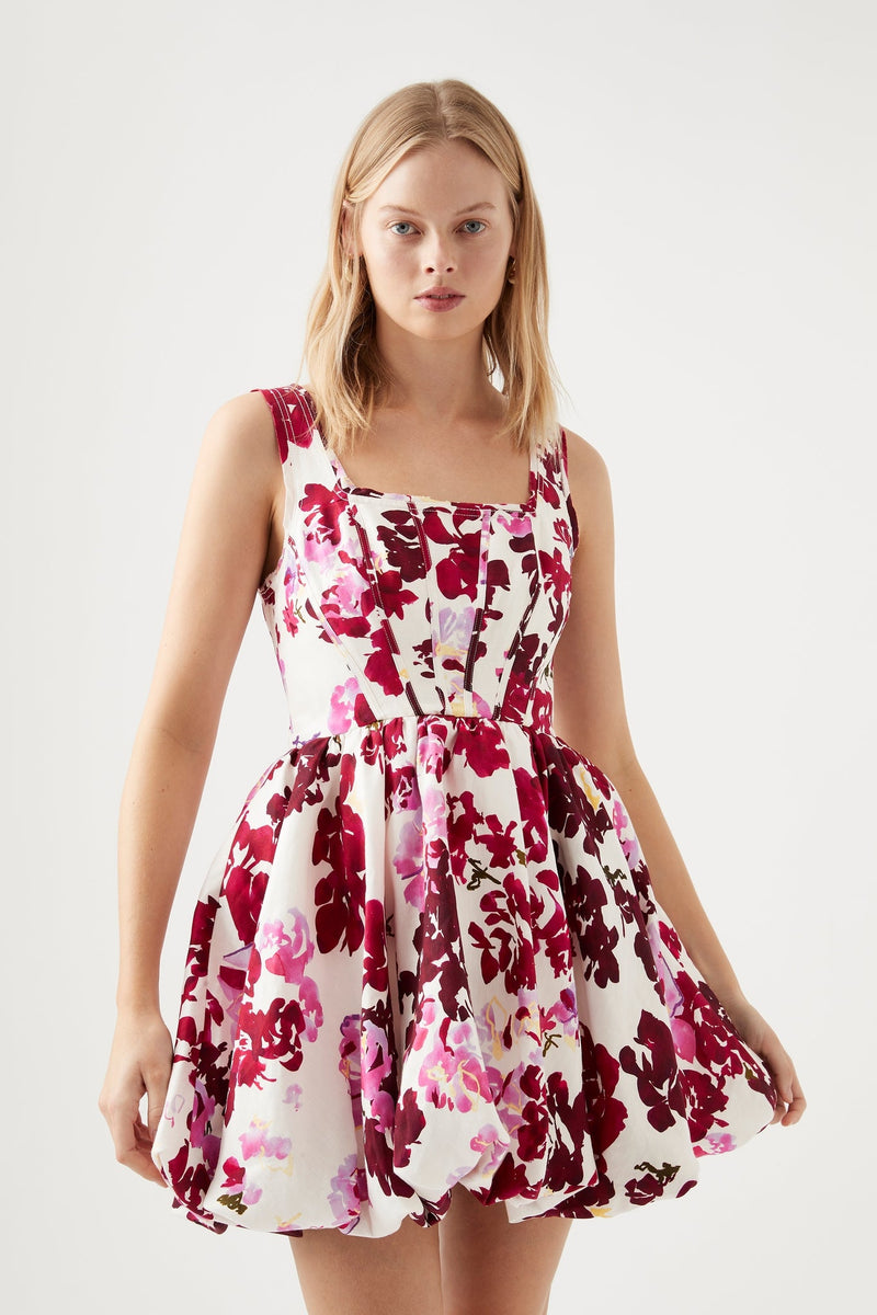 Suzette Mini Dress ROW – | Aje Roses | Of Provence Aje Print