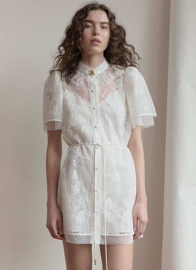 Rushes Knit Midi Dress | Ivory | Aje  Aje International