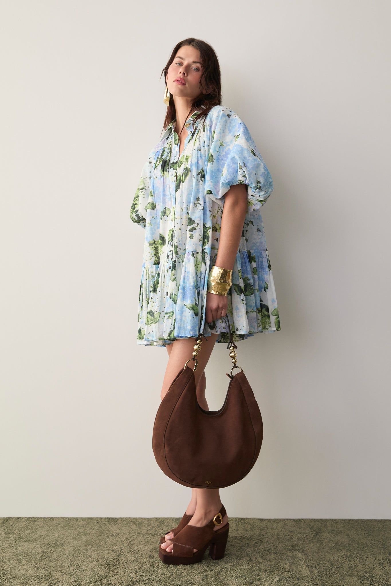 Anthea Mini Smock Dress-BLUE HYDRANGEA / 4 Anthea Mini Smock Dress-BLUE HYDRANGEA / 4