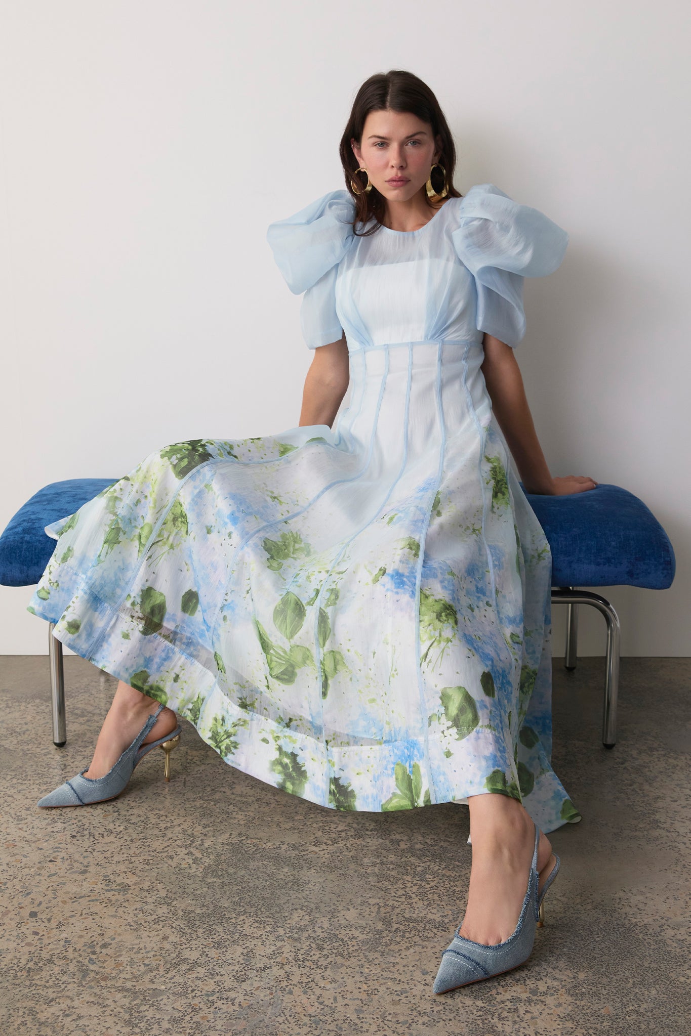 Clementine Midi Dress | Blue Hydrangea | Aje Aje International Clementine Midi Dress | Blue Hydrangea | Aje Aje International