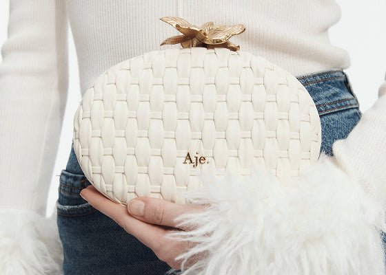 Alessia Flower Clutch | Apricot | Aje – Aje International