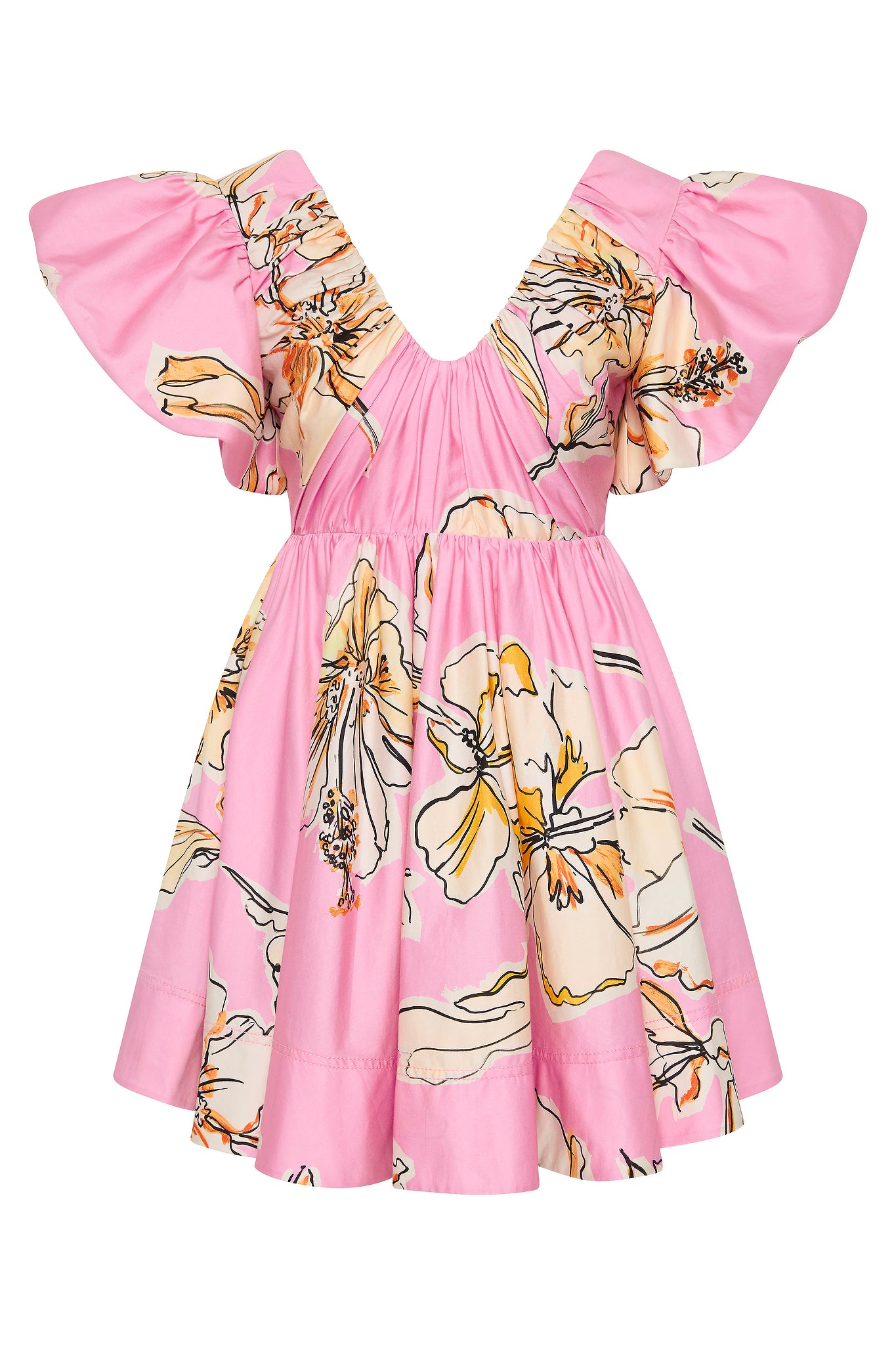 Gretta Bow Back Mini Dress-PINK HIBISCUS / 4 Gretta Bow Back Mini Dress-PINK HIBISCUS / 4