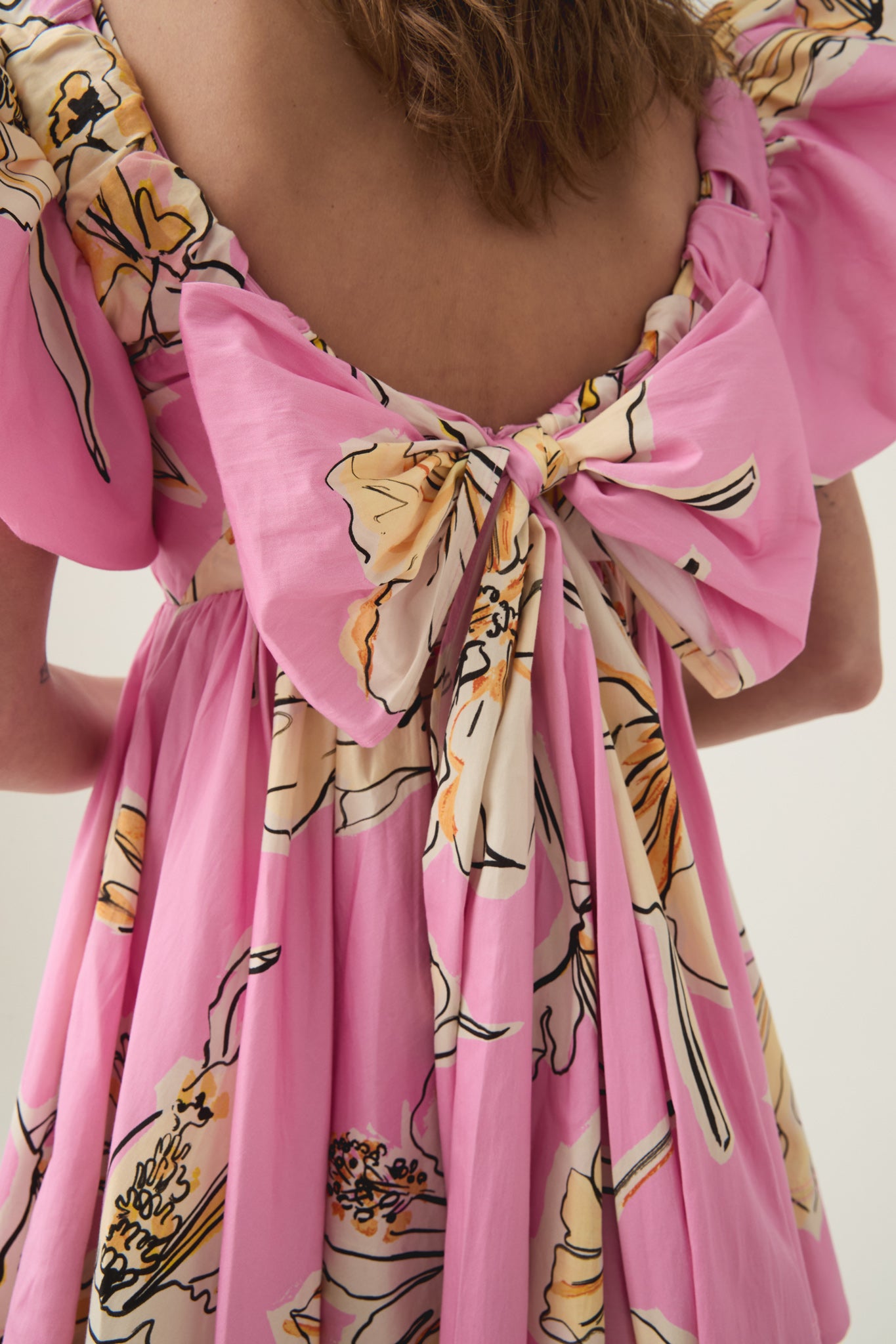 Gretta Bow Back Mini Dress-PINK HIBISCUS / 4 Gretta Bow Back Mini Dress-PINK HIBISCUS / 4