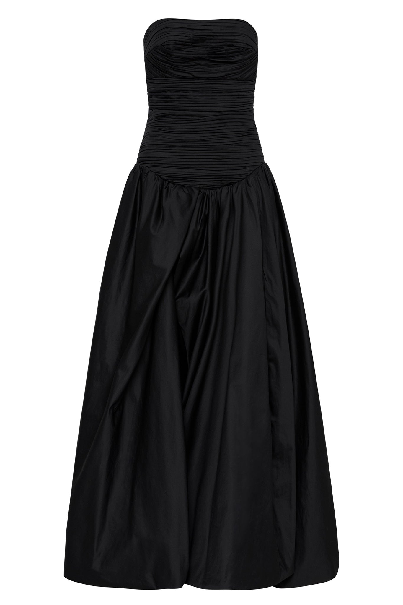 Violette Bubble Hem Maxi Drs-BLACK / 6 Violette Bubble Hem Maxi Drs-BLACK / 6