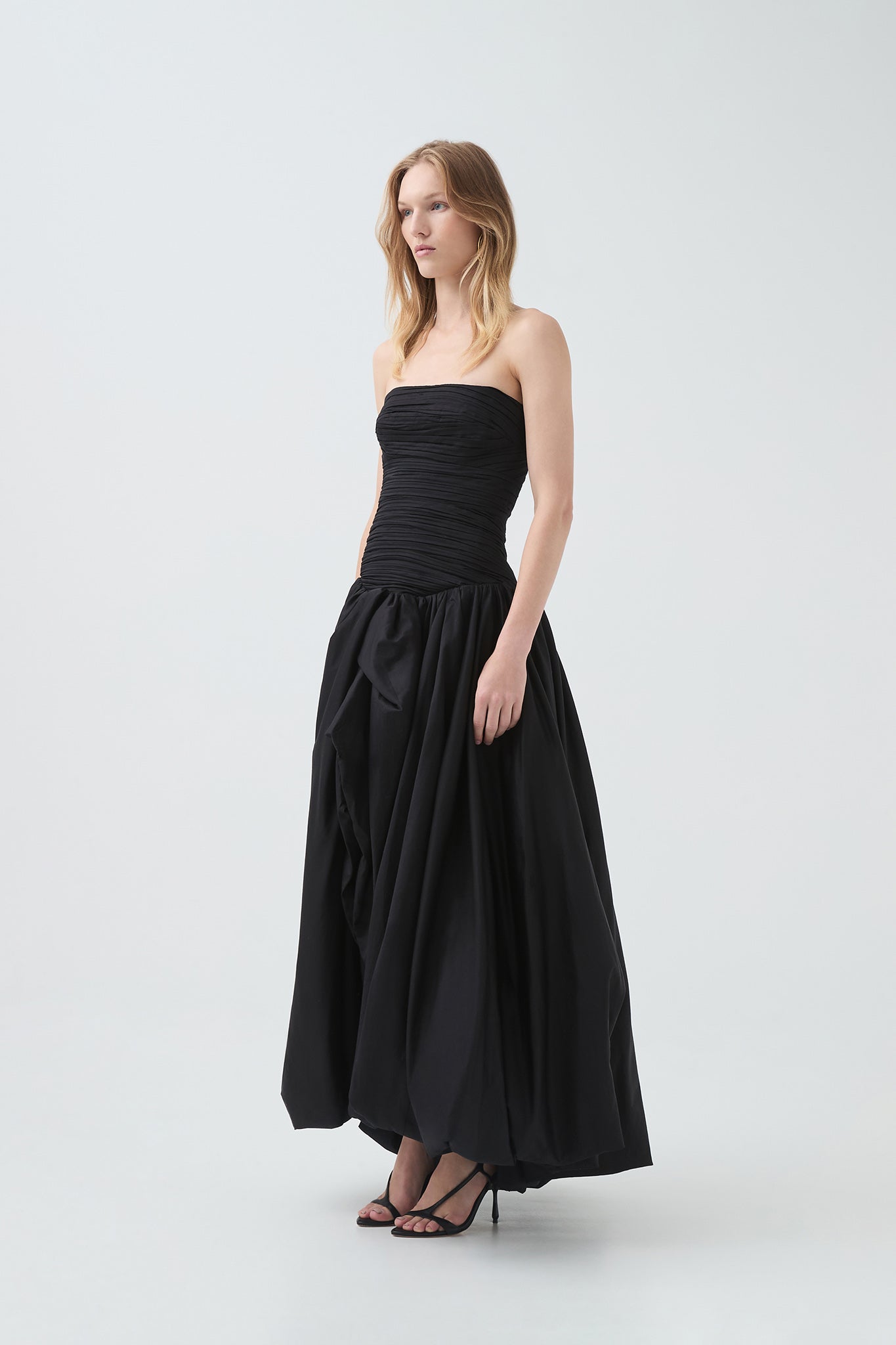 aje violette bubble hem maxi dress black Rent Aje Violette Bubble Hem Maxi Dress