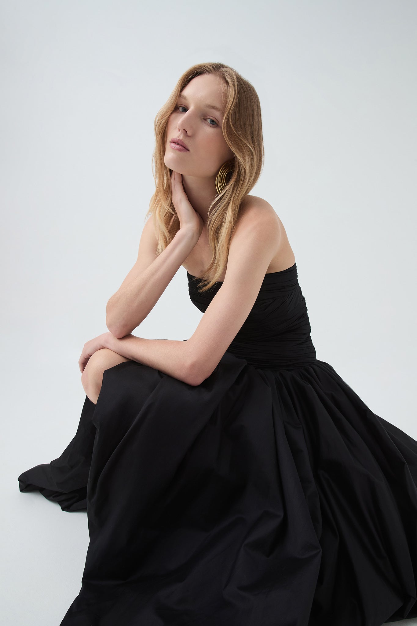 aje black maxi dress Moonbow Velvet Maxi Dress-BLACK / 4