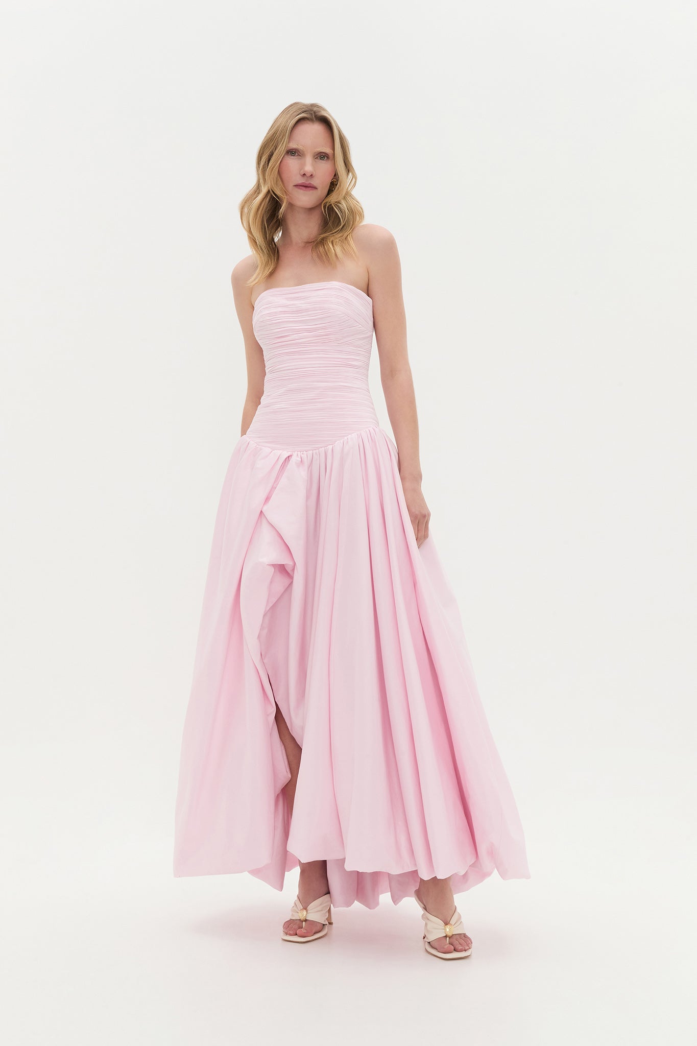 Effortless Elegance: Elastic Waist Bubble Hem Maxi Skirt