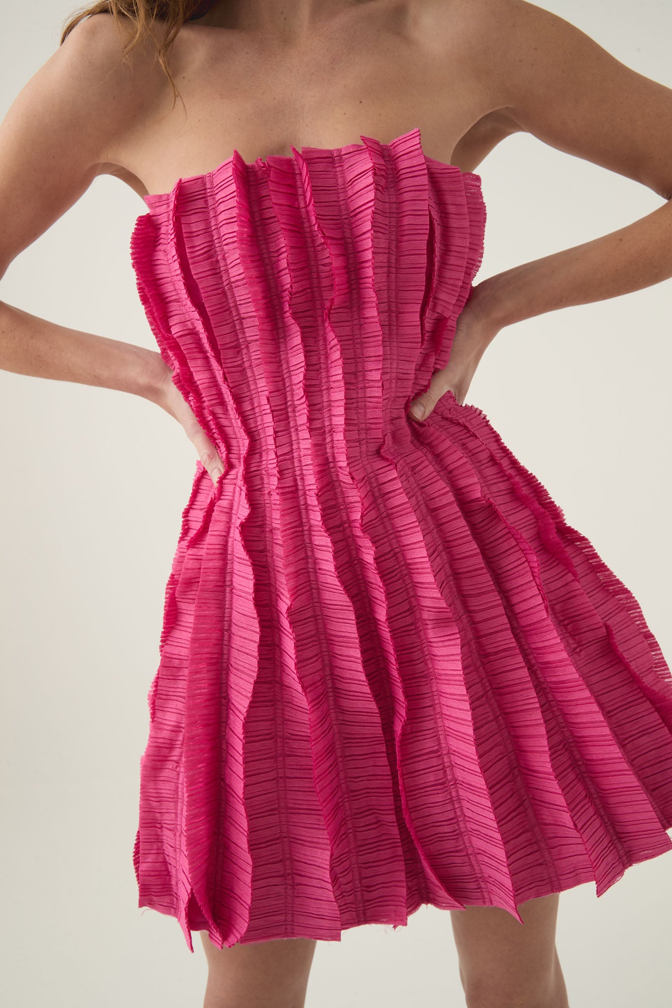 Hybrid Sleeveless Mini Dress-FUCHSIA ROSE / 4 Hybrid Sleeveless Mini Dress-FUCHSIA ROSE / 4